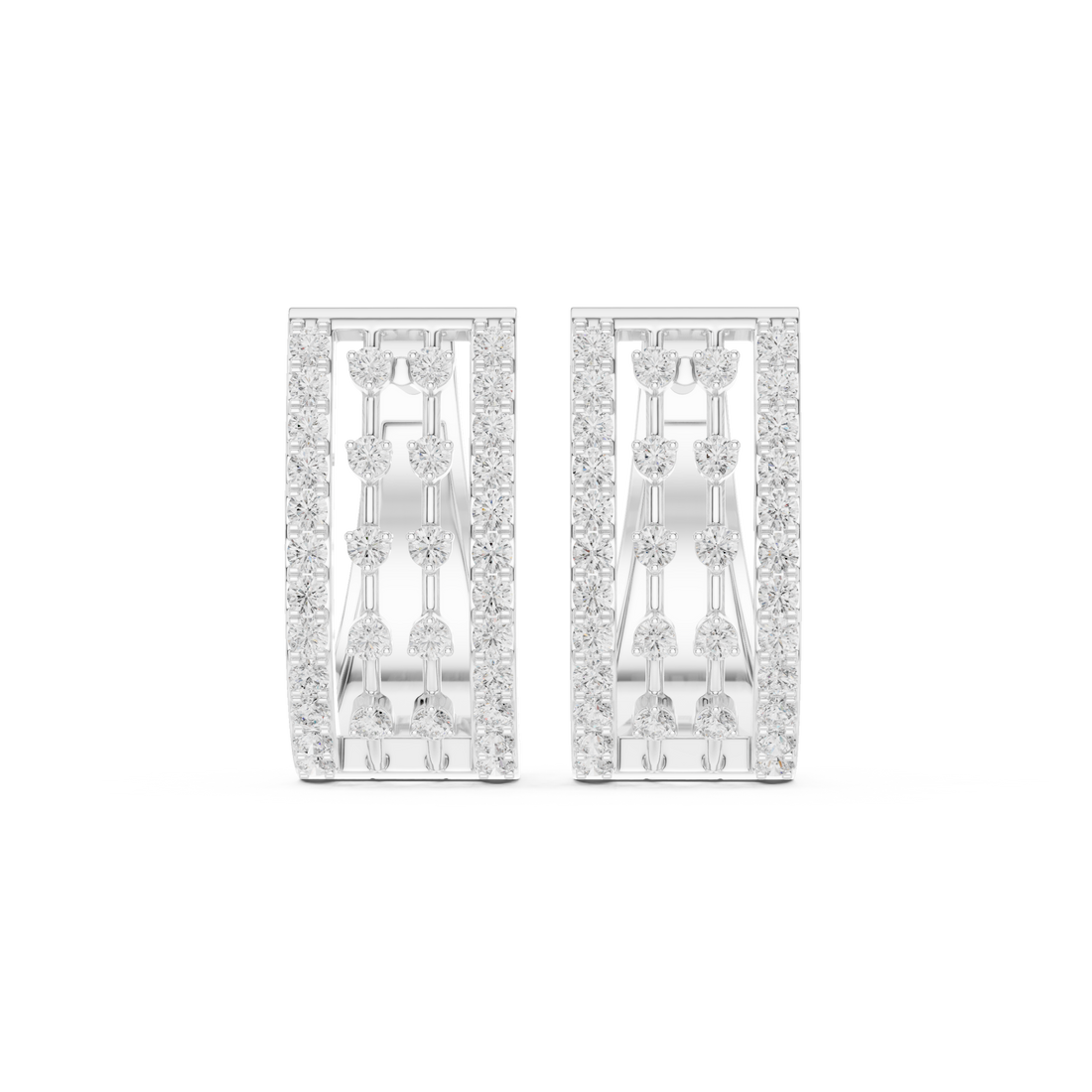 0.54ct Lab-Diamond Hoop Earrings in 14k Gold