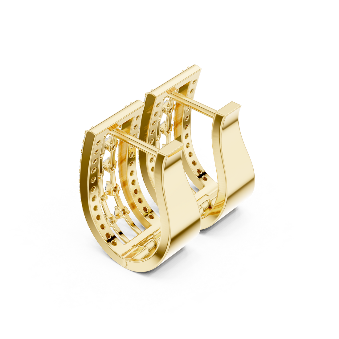 0.54ct Lab-Diamond Hoop Earrings in 14k Gold