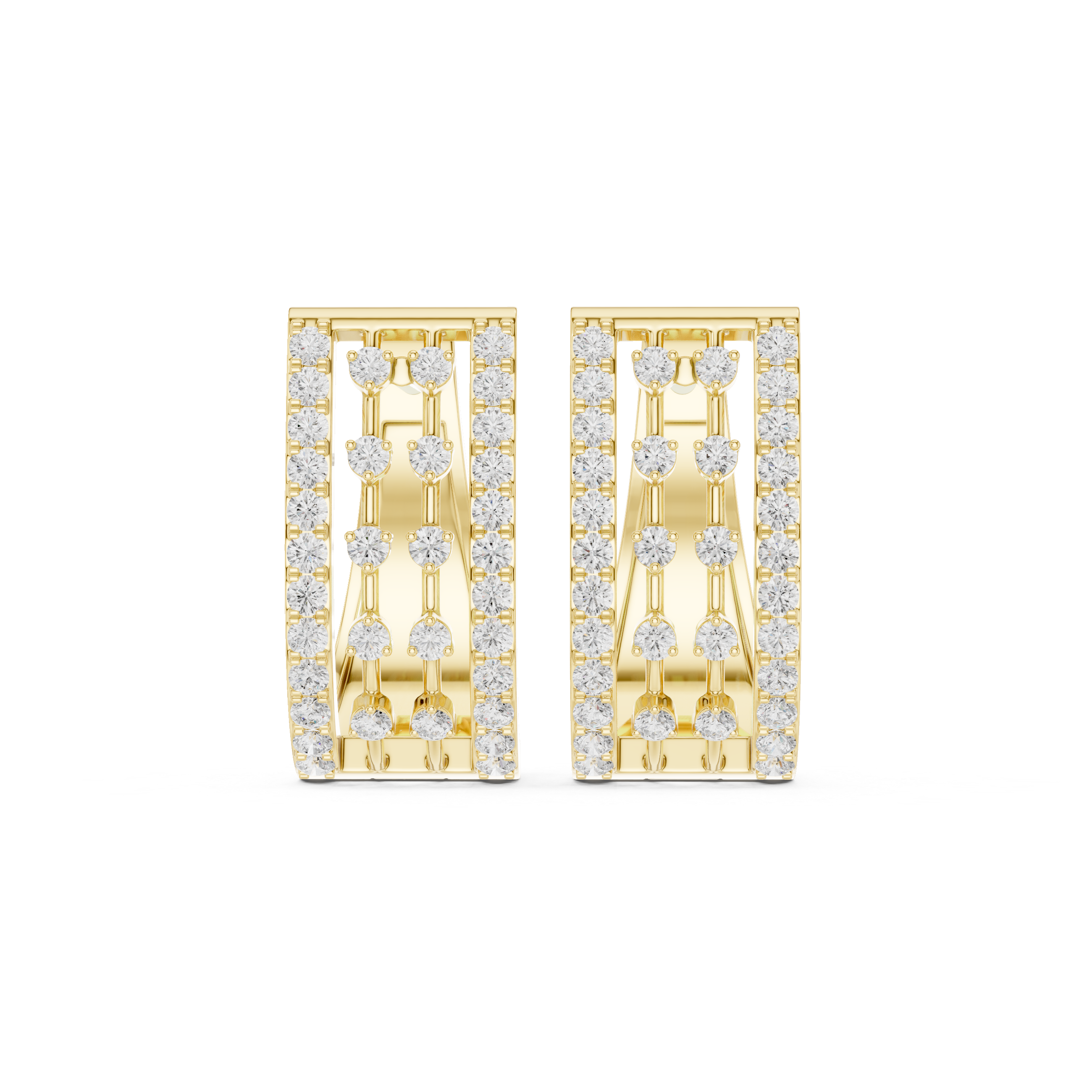 0.54ct Lab-Diamond Hoop Earrings in 14k Gold