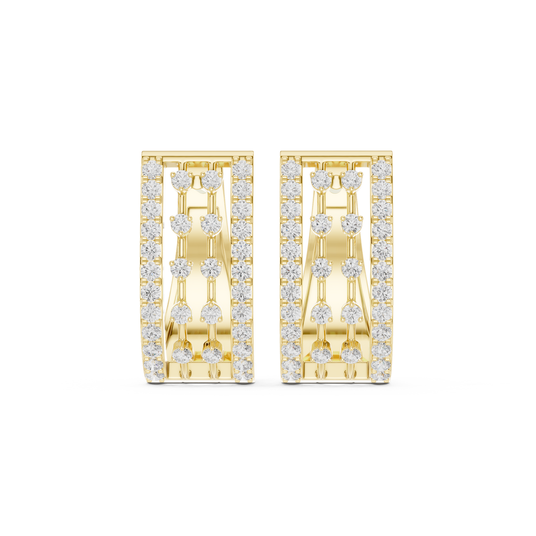 0.54ct Lab-Diamond Hoop Earrings in 14k Gold
