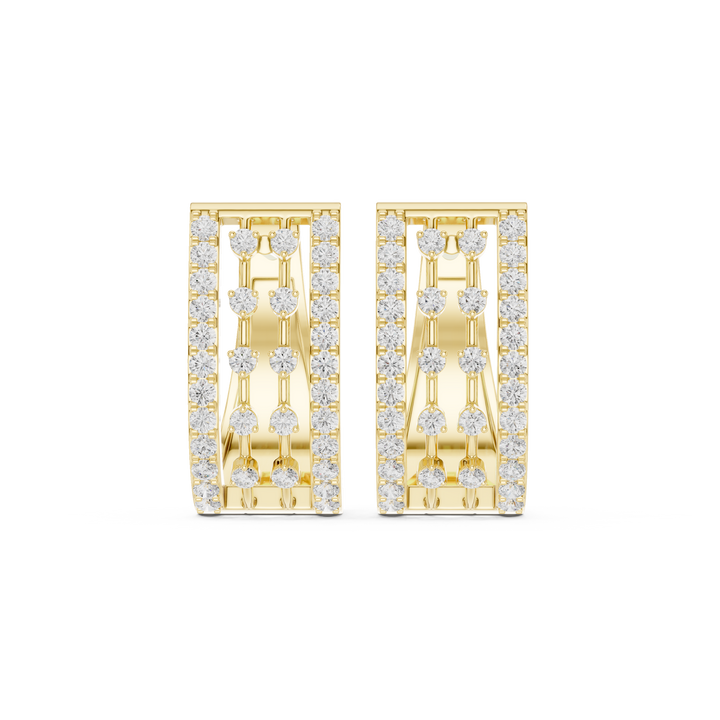 0.54ct Lab-Diamond Hoop Earrings in 14k Gold