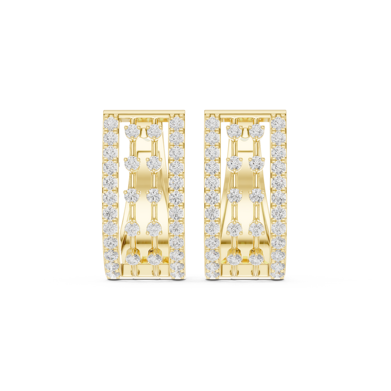0.54ct Lab-Diamond Hoop Earrings in 14k Gold
