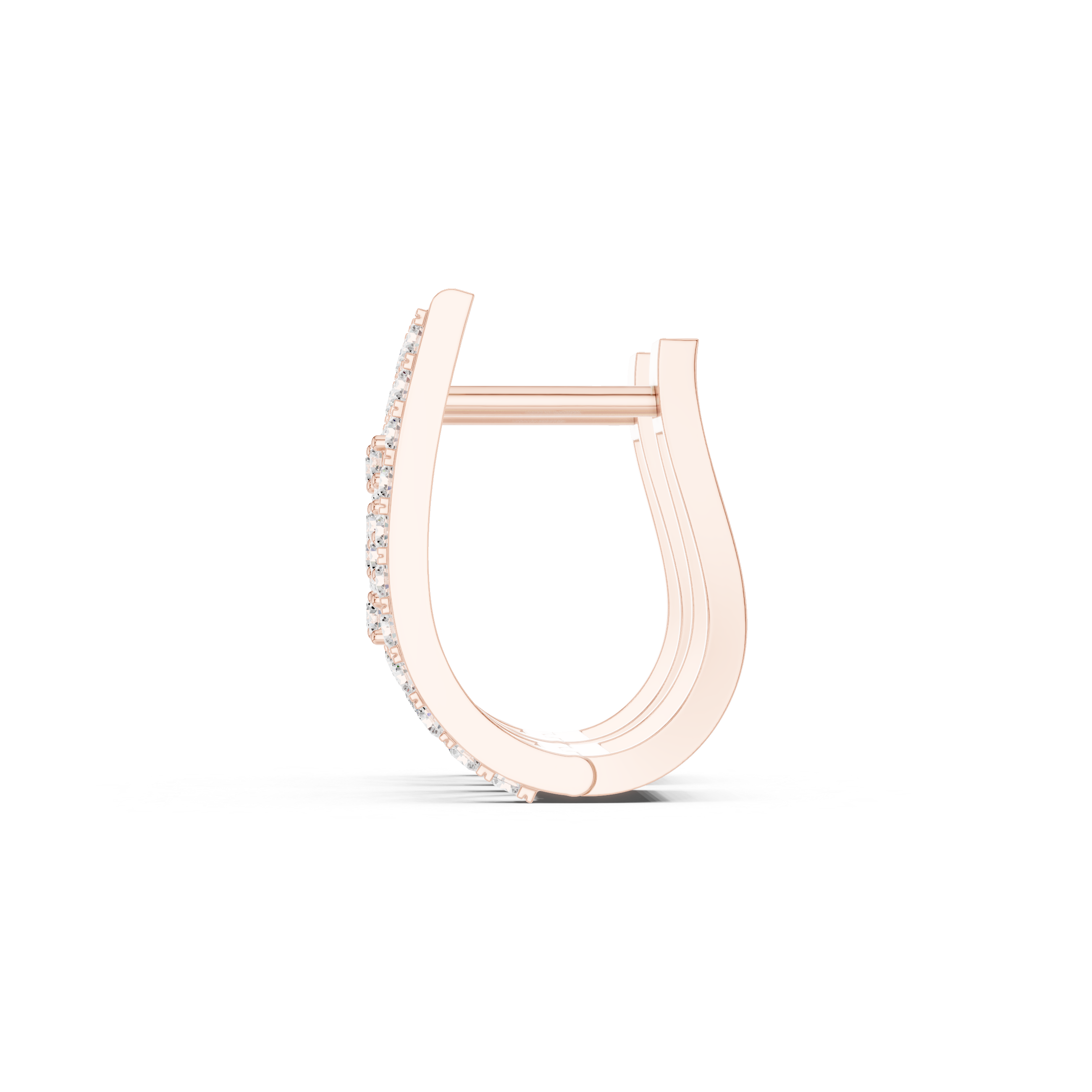 0.54ct Lab-Diamond Geometric Hoop in 14k Gold