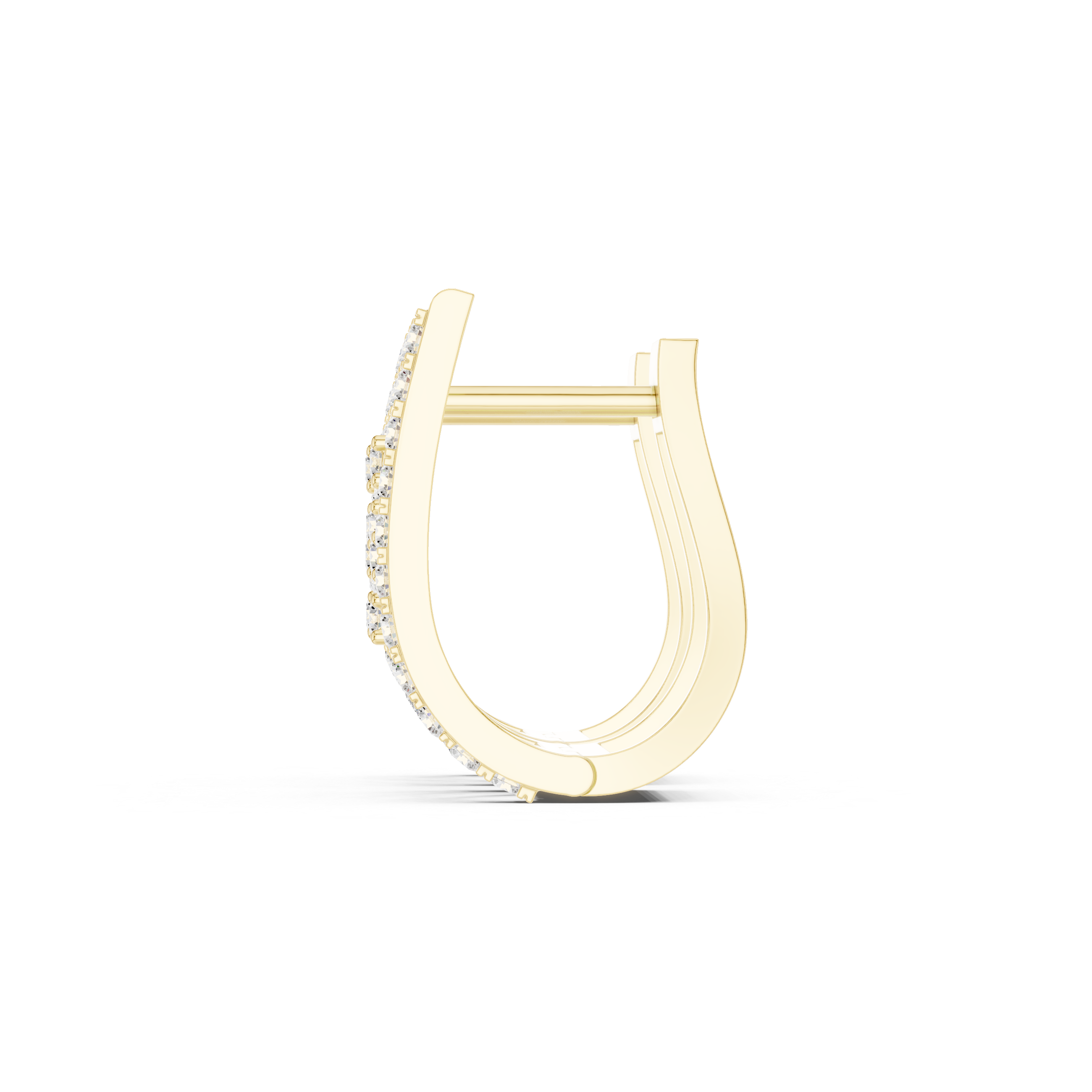 0.54ct Lab-Diamond Geometric Hoop in 14k Gold