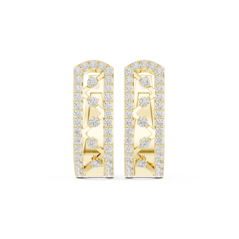 0.39ct Lab-Diamond Hoop Earrings in 14k Gold