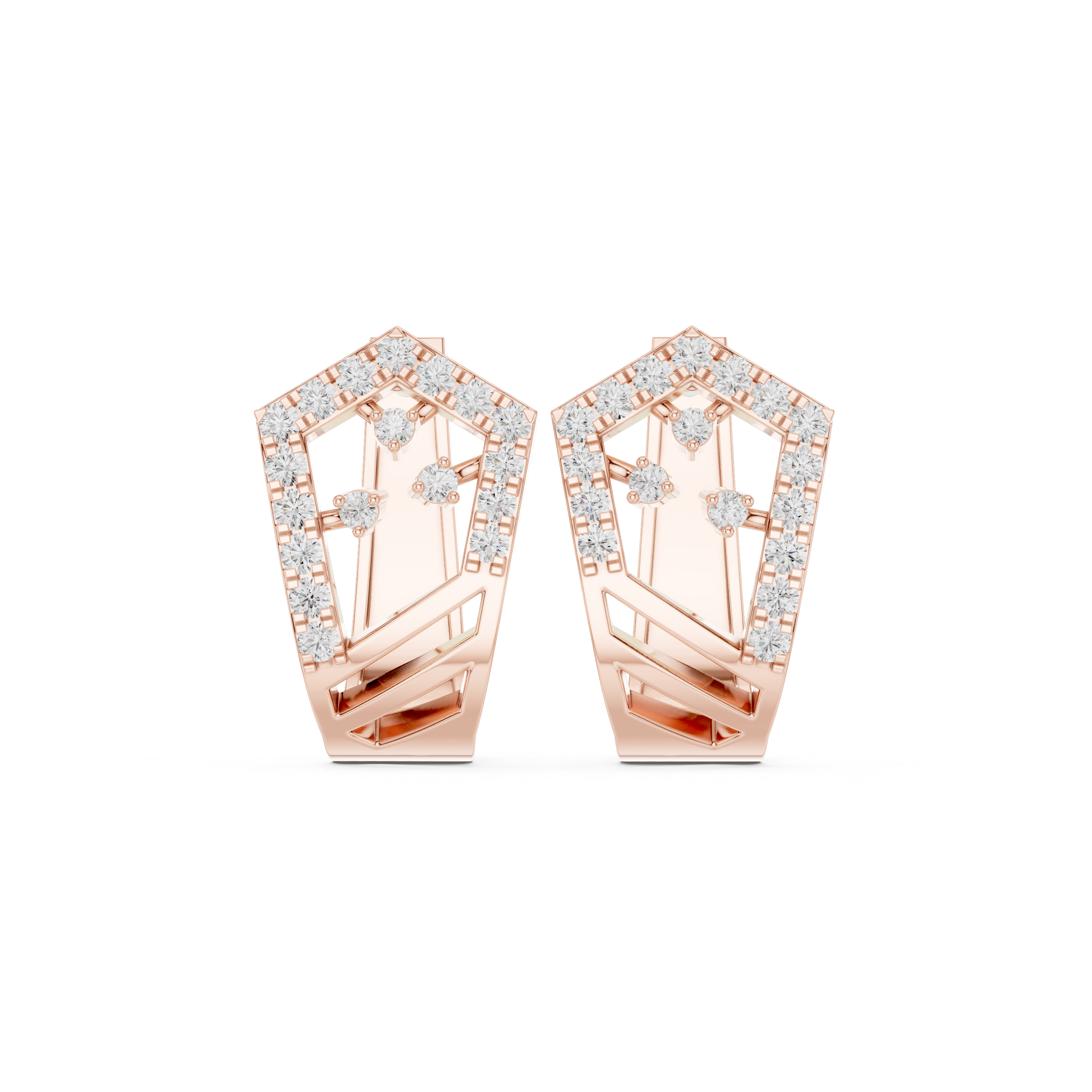 0.50ct Lab-Diamond Hoop Earrings in 14k Gold