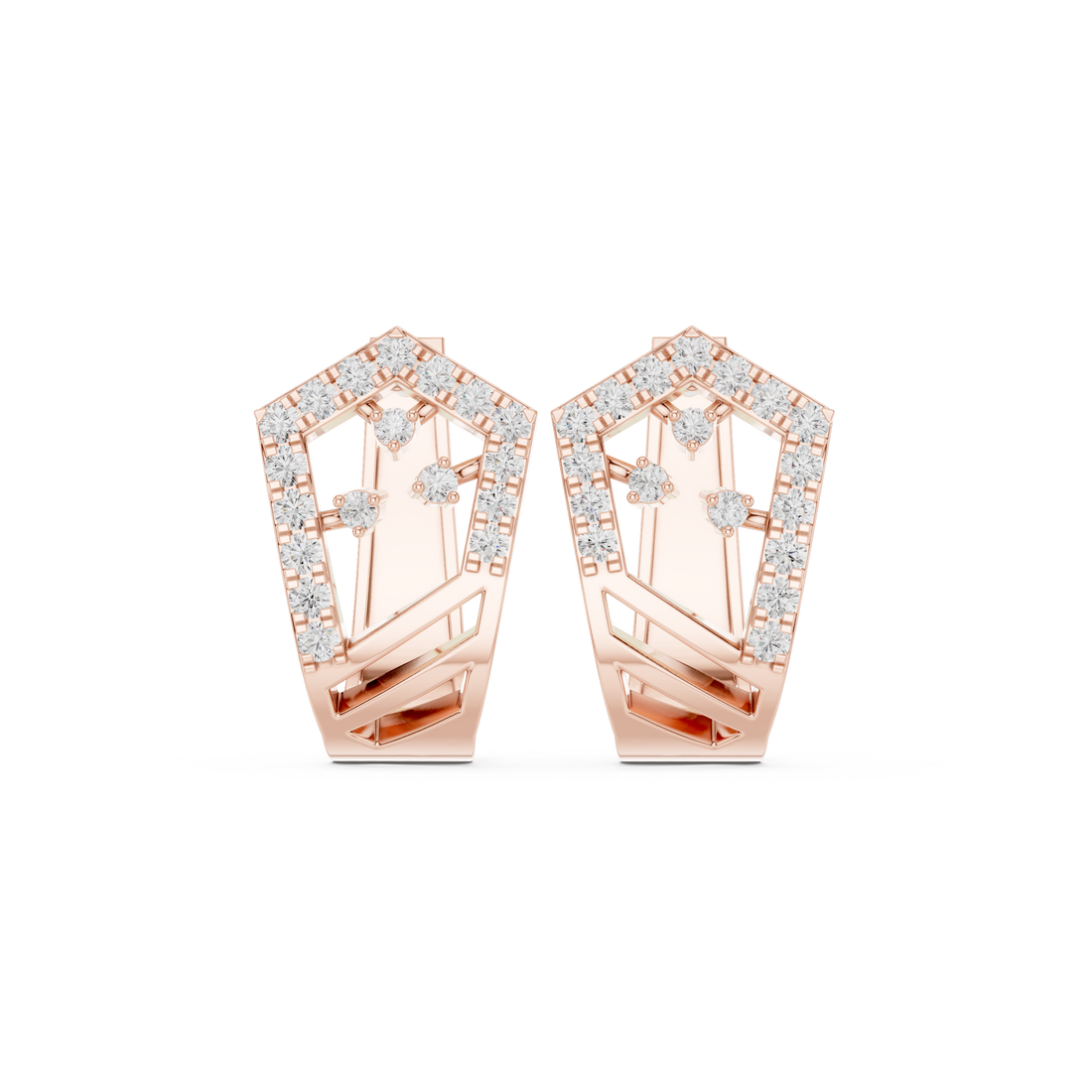 0.50ct Lab-Diamond Hoop Earrings in 14k Gold