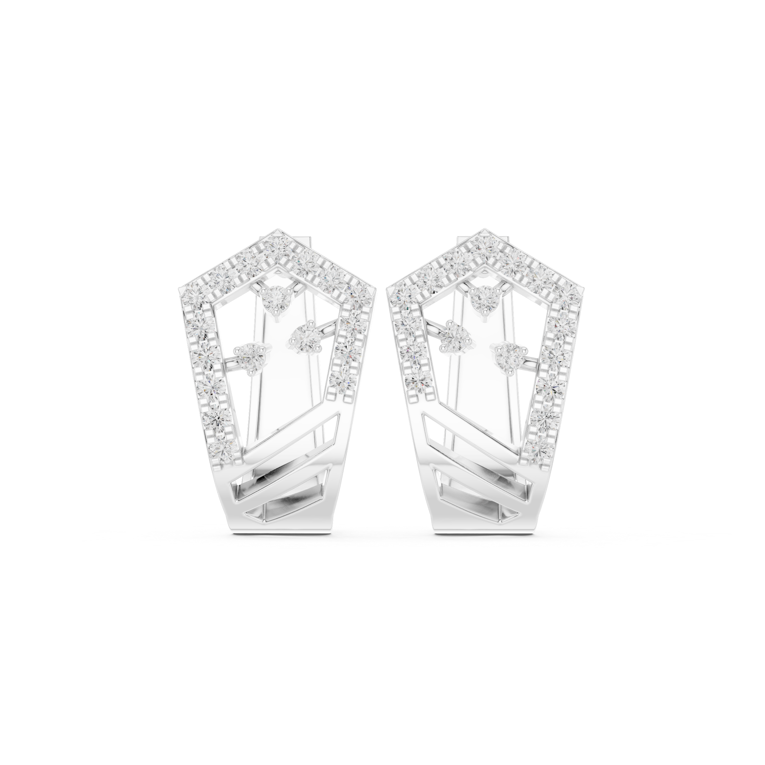 0.50ct Lab-Diamond Hoop Earrings in 14k Gold