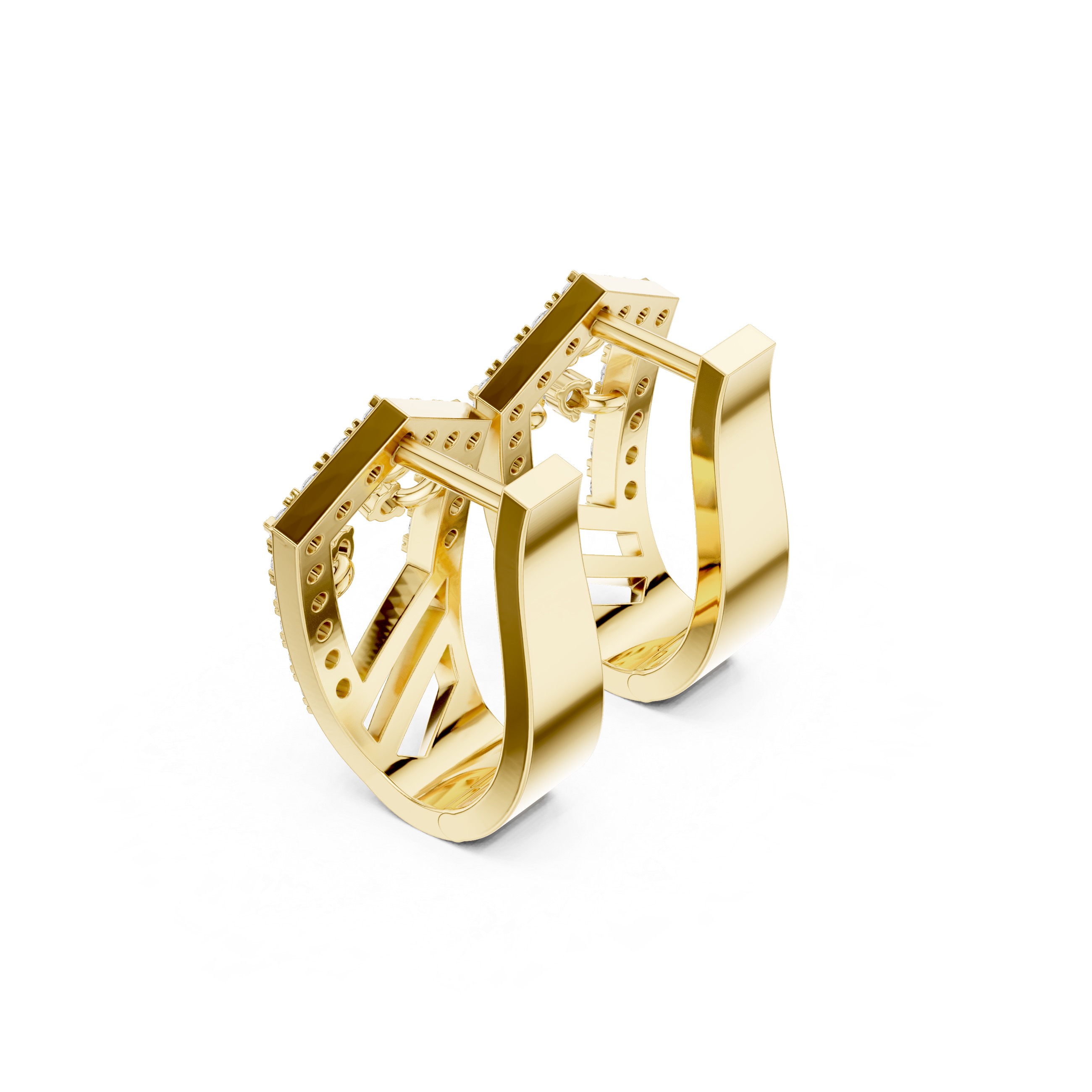 0.50ct Lab-Diamond Hoop Earrings in 14k Gold