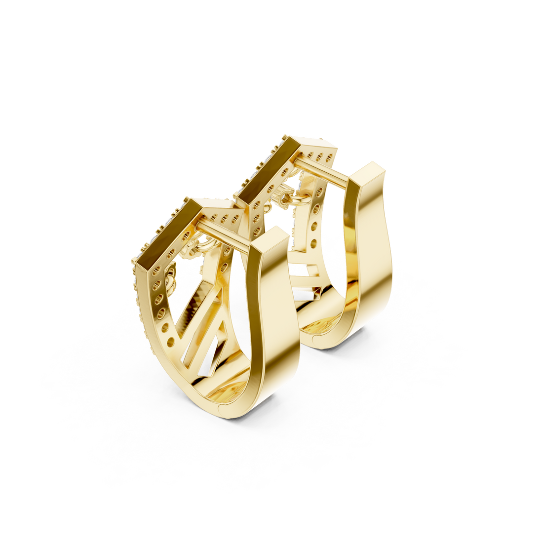 0.50ct Lab-Diamond Hoop Earrings in 14k Gold