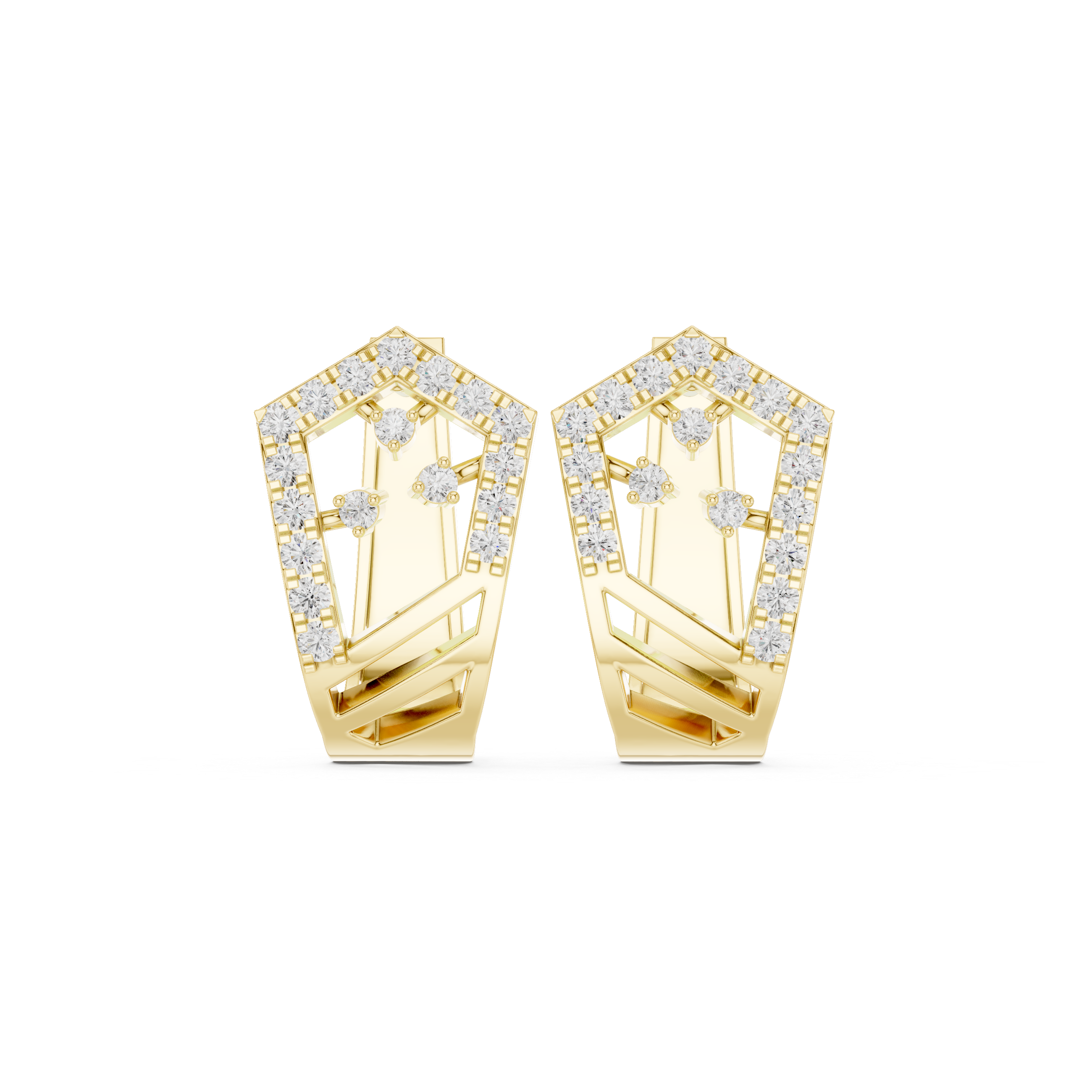 0.50ct Lab-Diamond Hoop Earrings in 14k Gold
