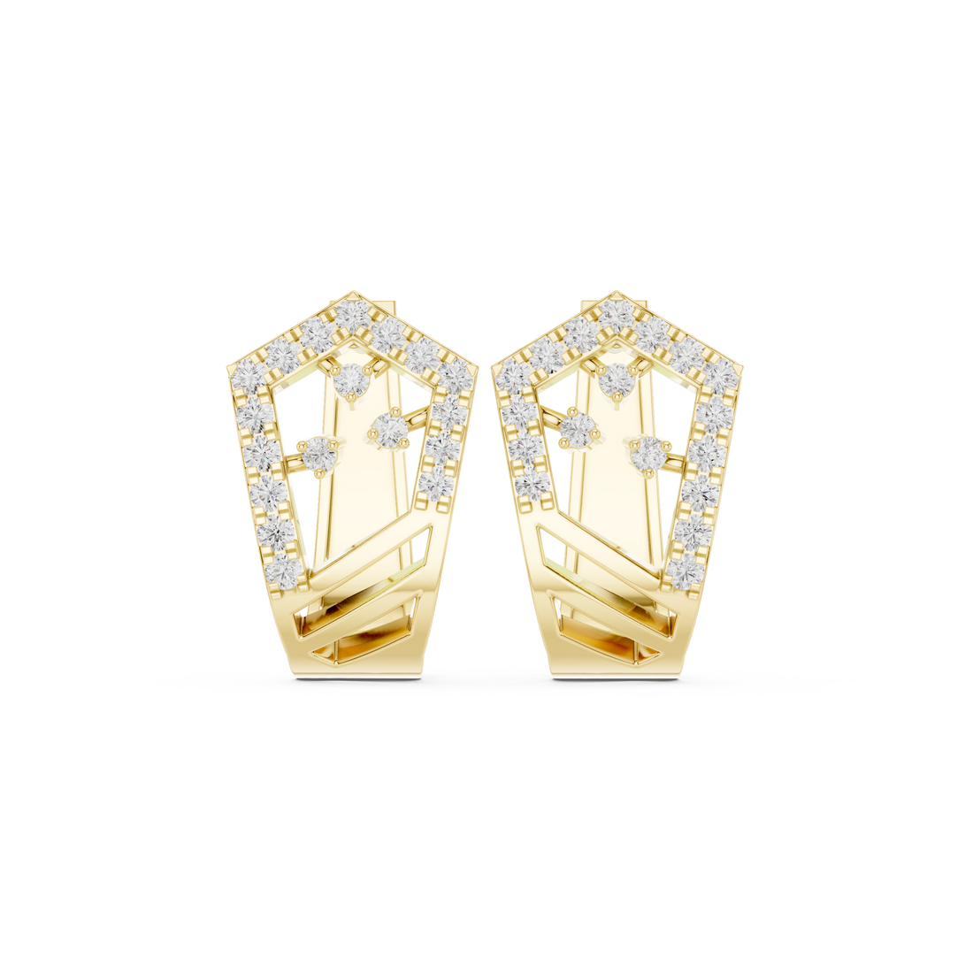 0.50ct Lab-Diamond Hoop Earrings in 14k Gold