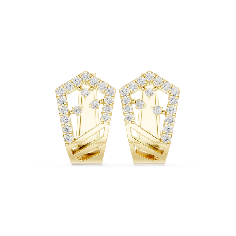 0.50ct Lab-Diamond Hoop Earrings in 14k Gold