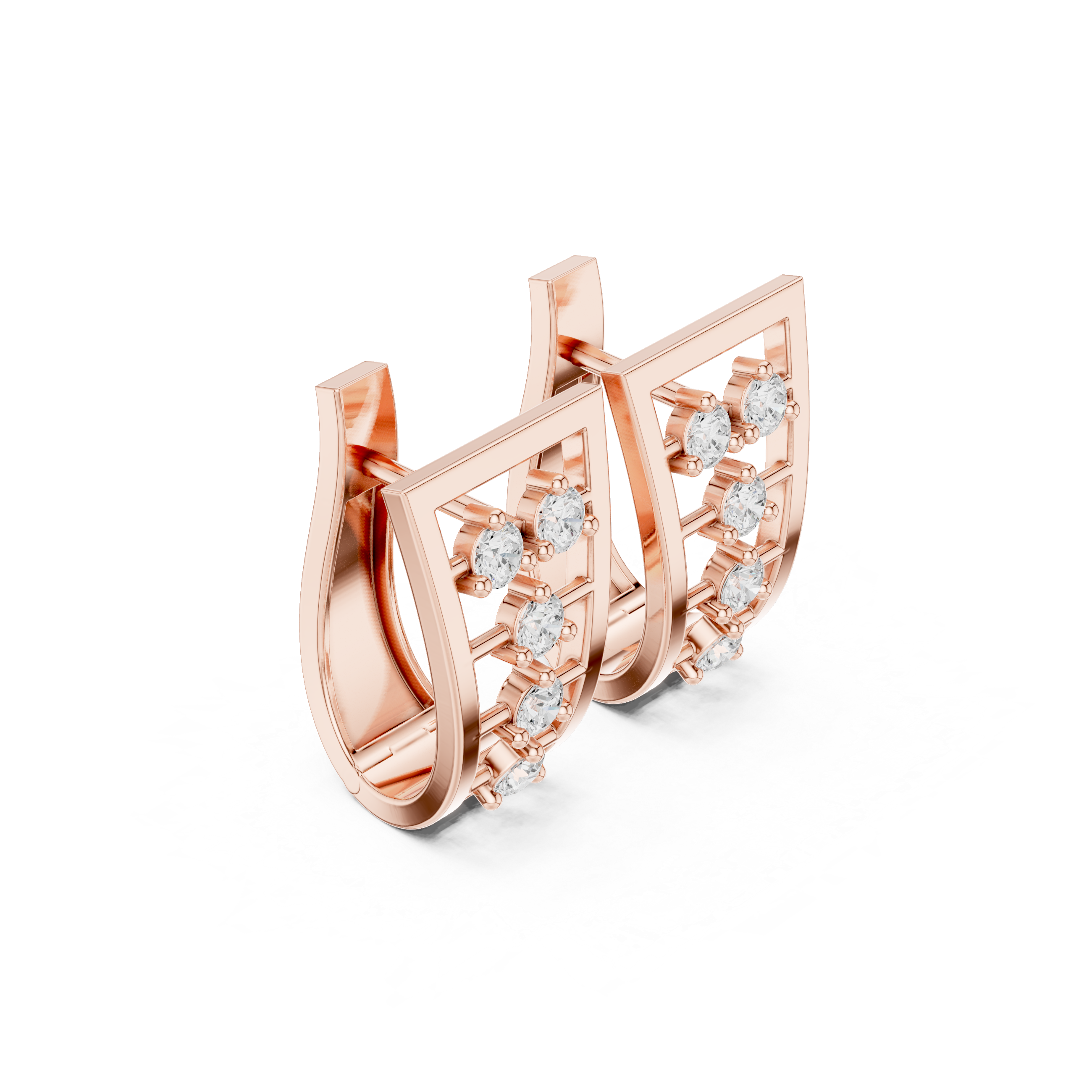 0.50ct Lab-Diamond Hoop Earrings in 14k Gold