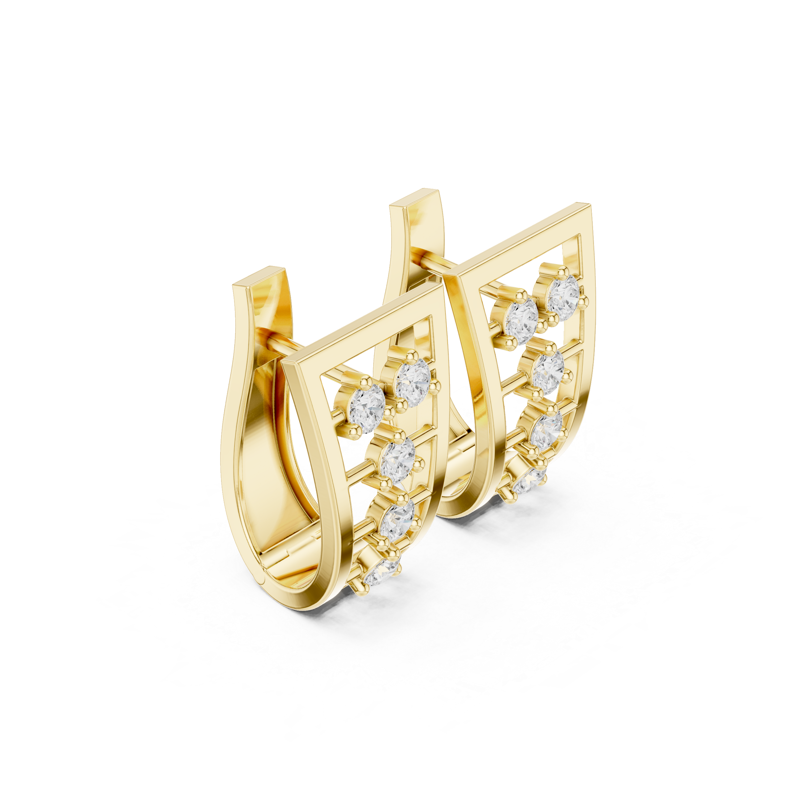 0.50ct Lab-Diamond Hoop Earrings in 14k Gold