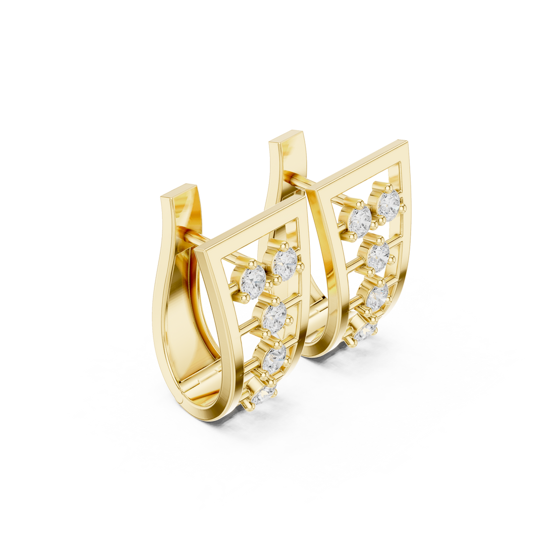0.50ct Lab-Diamond Hoop Earrings in 14k Gold