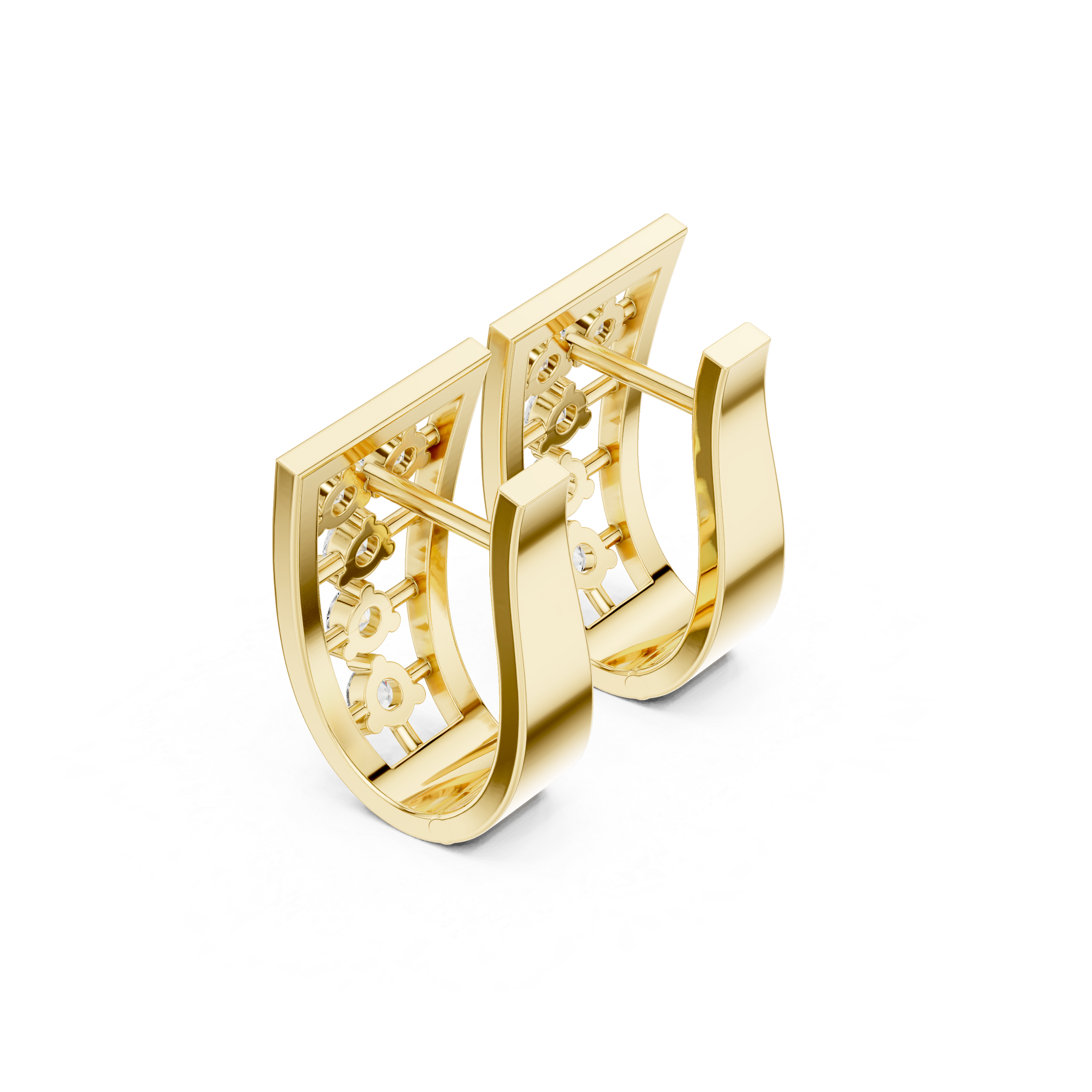 0.50ct Lab-Diamond Hoop Earrings in 14k Gold