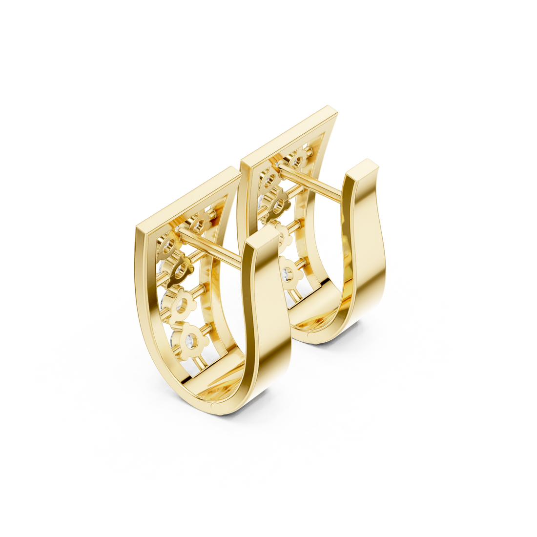 0.50ct Lab-Diamond Hoop Earrings in 14k Gold