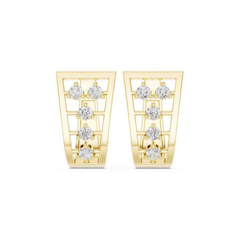 0.50ct Lab-Diamond Hoop Earrings in 14k Gold
