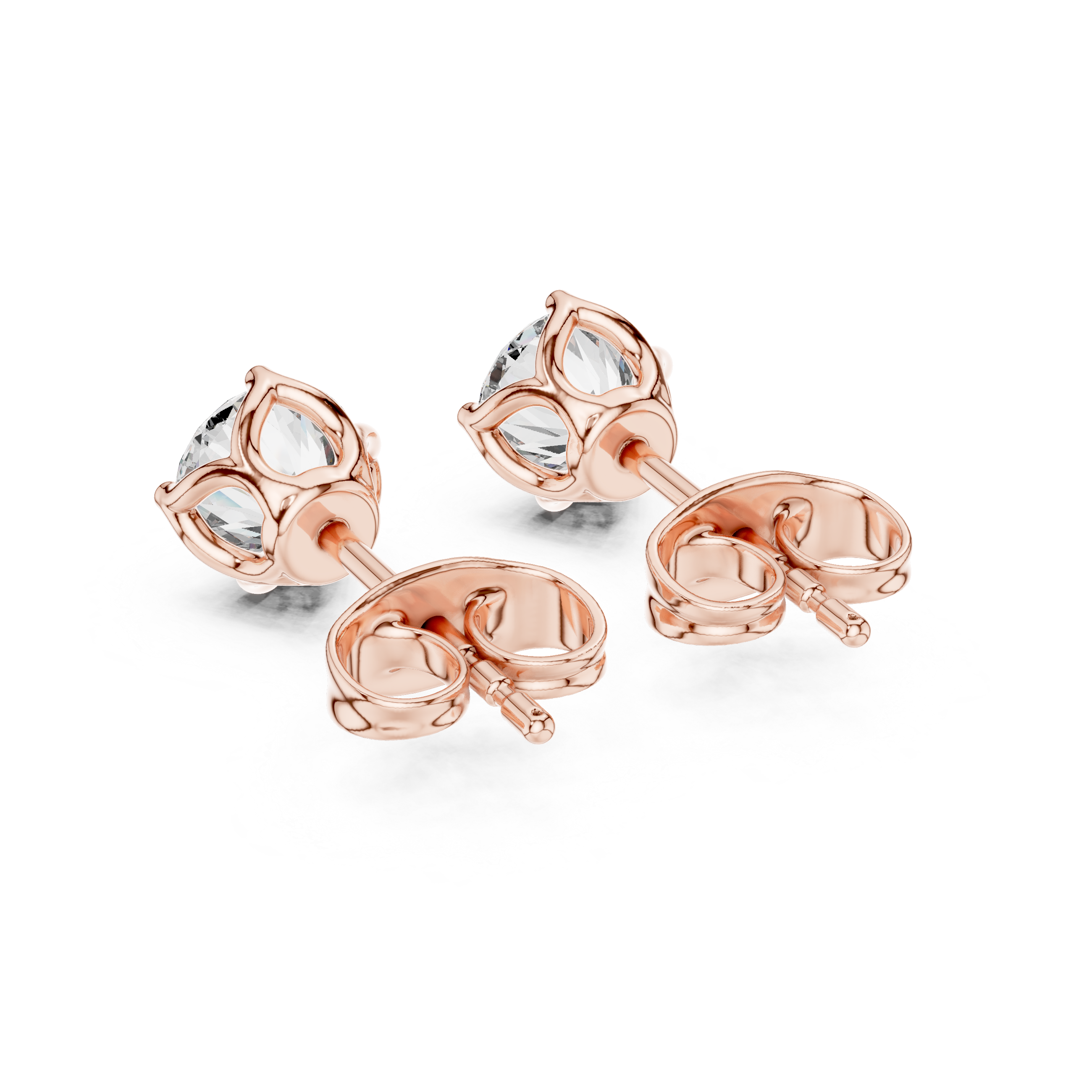 1.00ct Lab-Diamond Round Studs in 14k Gold