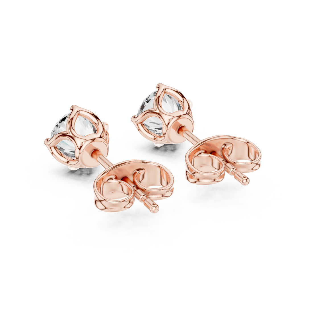 1.00ct Lab-Diamond Round Studs in 14k Gold