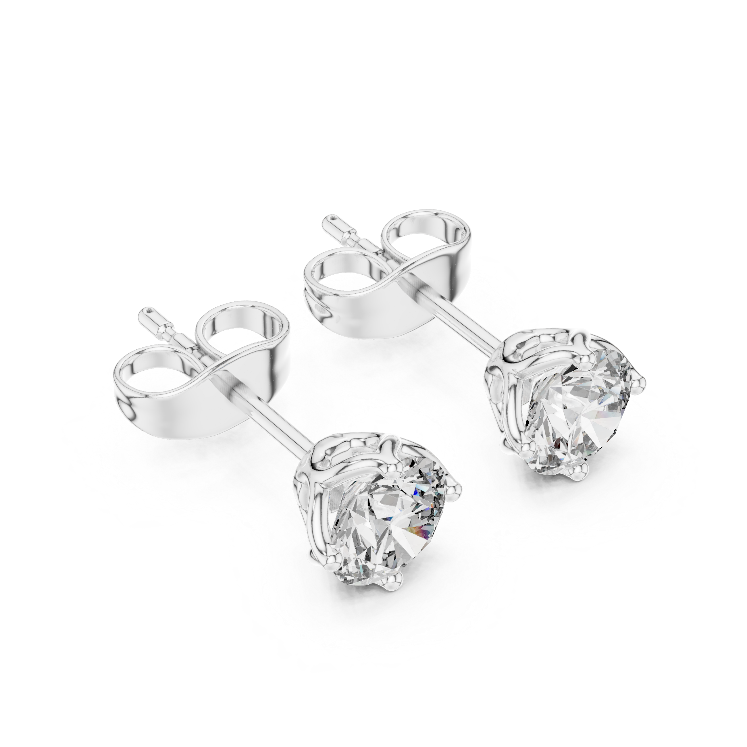 1.00ct Lab-Diamond Round Studs in 14k Gold