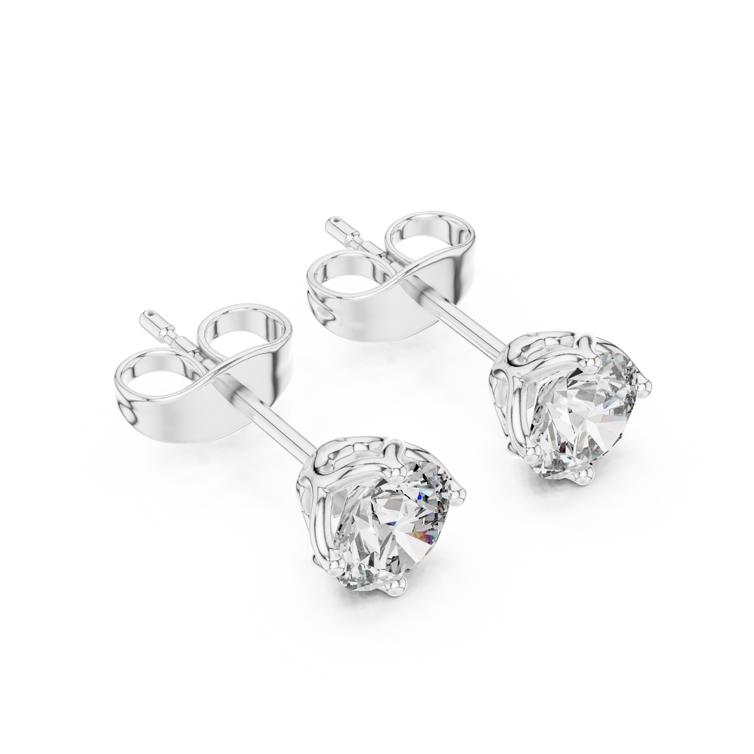 1.00ct Lab-Diamond Round Studs in 14k Gold