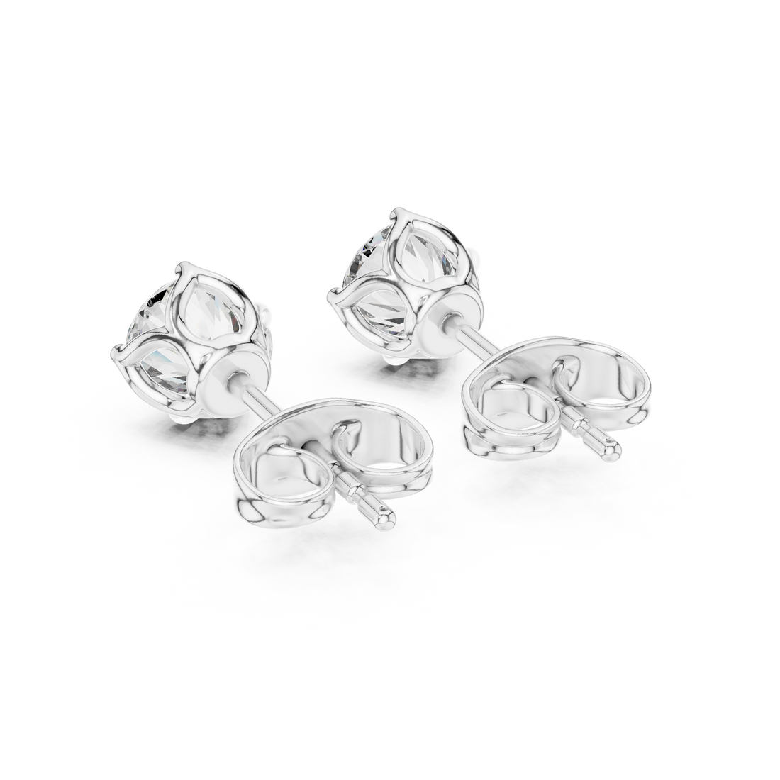 1.00ct Lab-Diamond Round Studs in 14k Gold