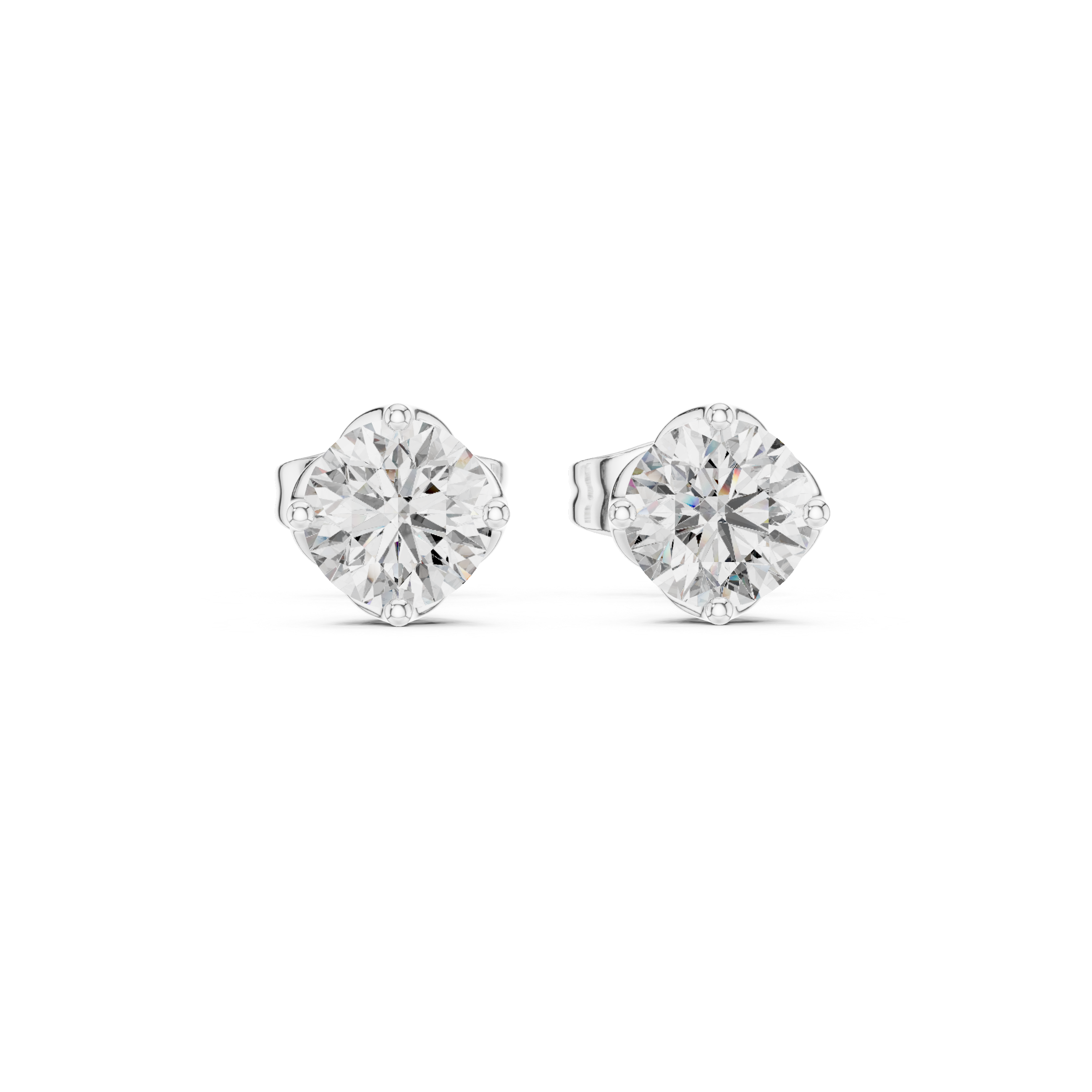 1.00ct Lab-Diamond Round Studs in 14k Gold
