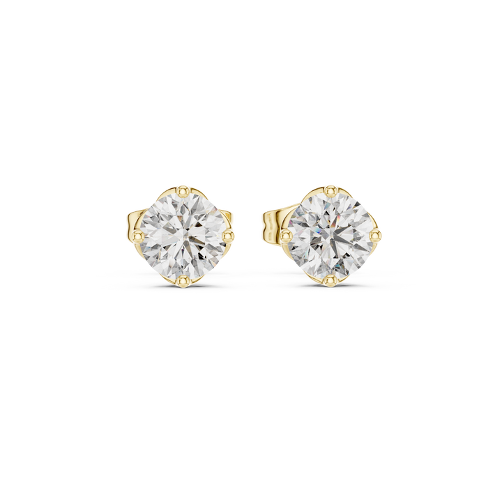 1.00ct Lab-Diamond Round Studs in 14k Gold