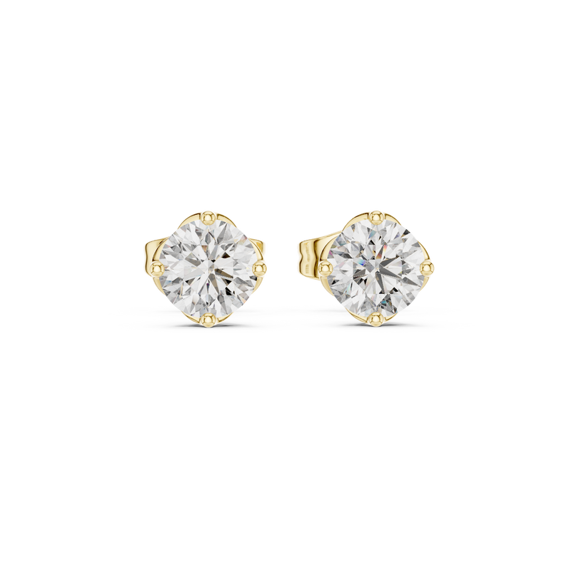 1.00ct Lab-Diamond Round Studs in 14k Gold