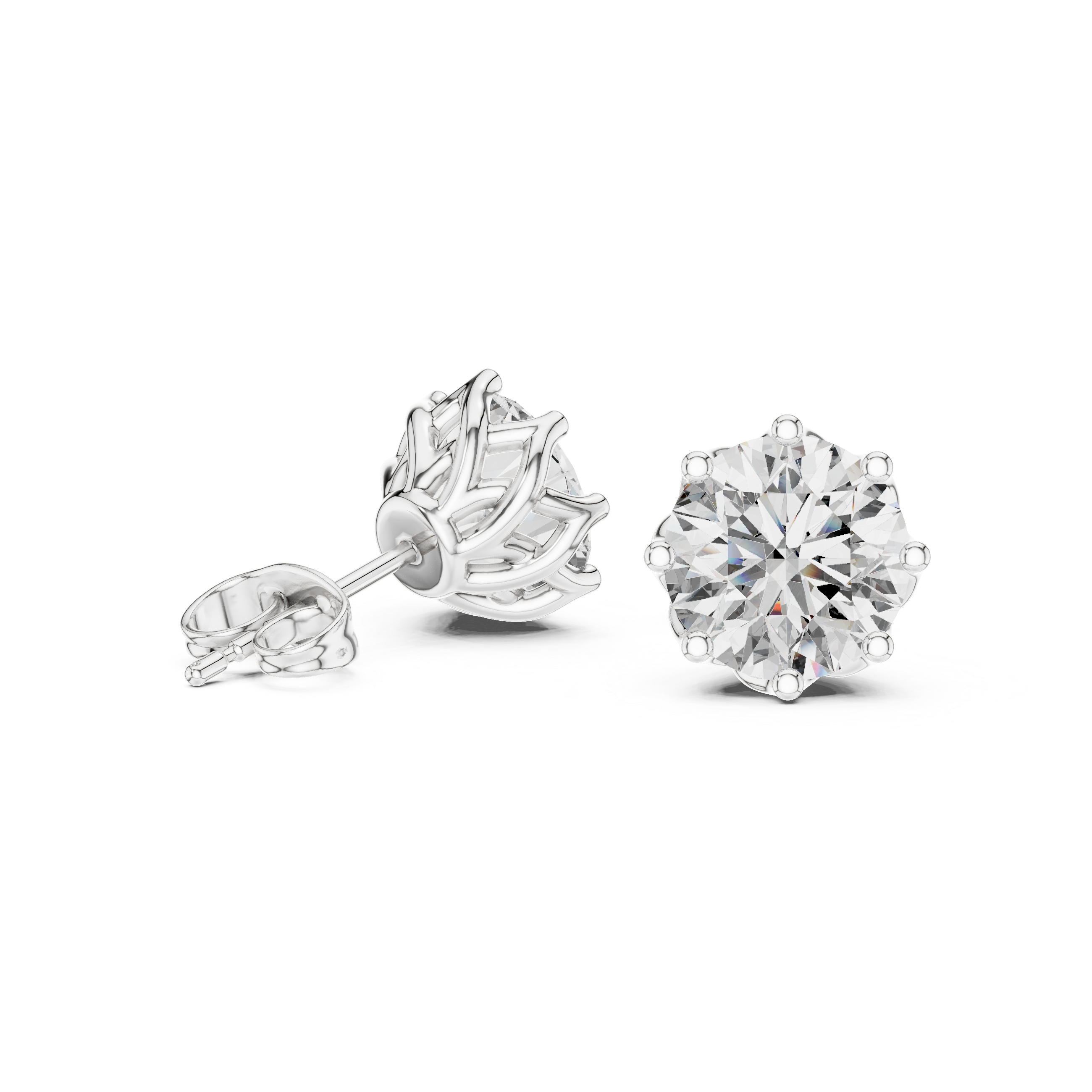 4.00ct Lab-Diamond Stud Earrings in 14k Gold
