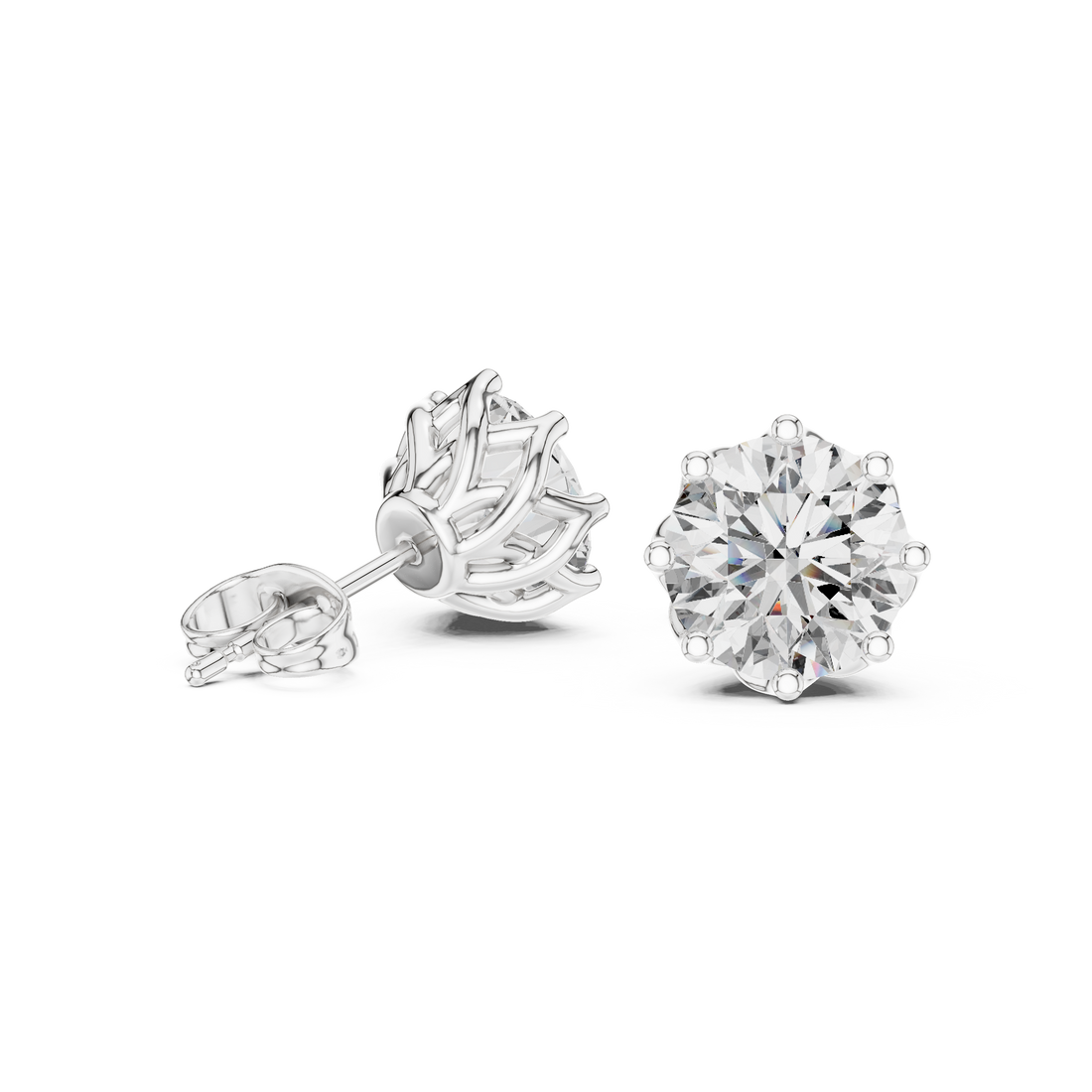 4.00ct Lab-Diamond Stud Earrings in 14k Gold