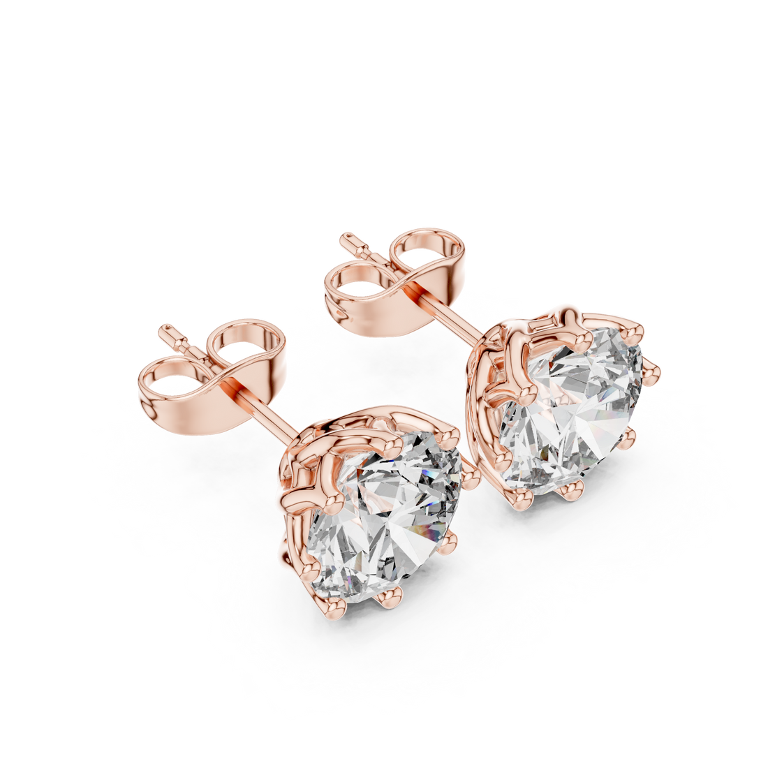 4.00ct Lab-Diamond Stud Earrings in 14k Gold