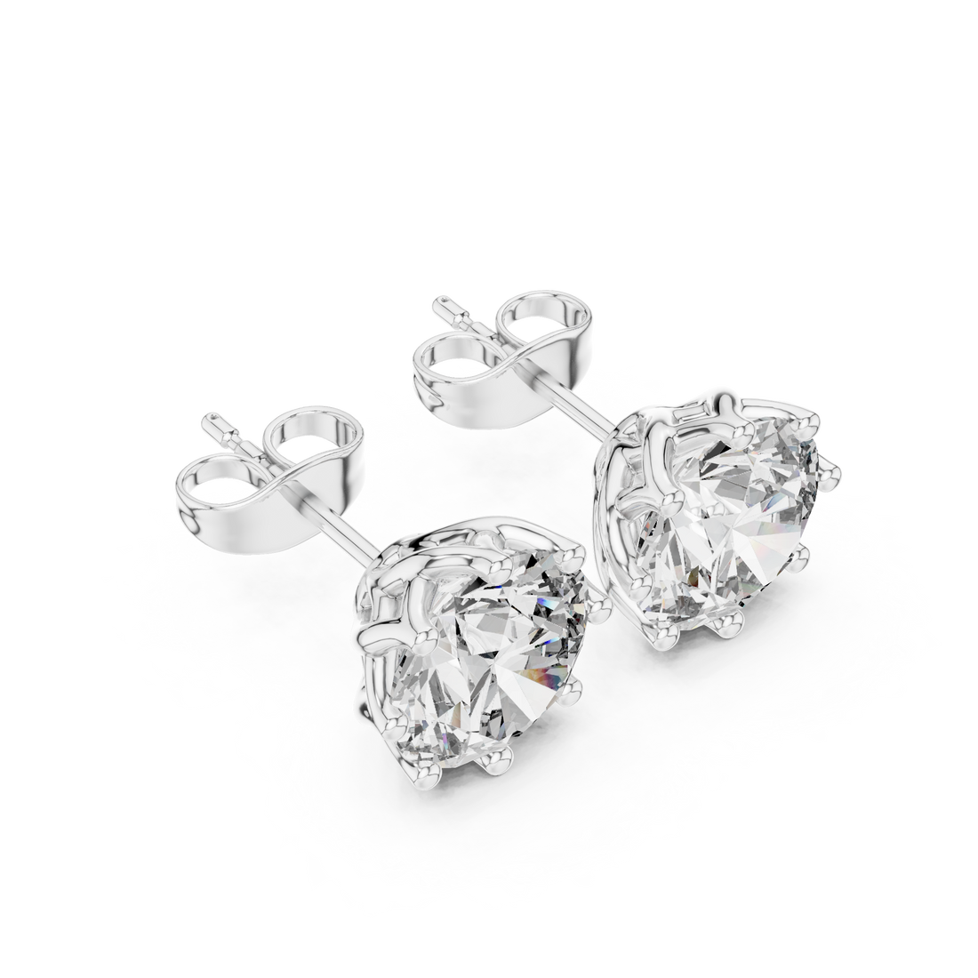 4.00ct Lab-Diamond Stud Earrings in 14k Gold