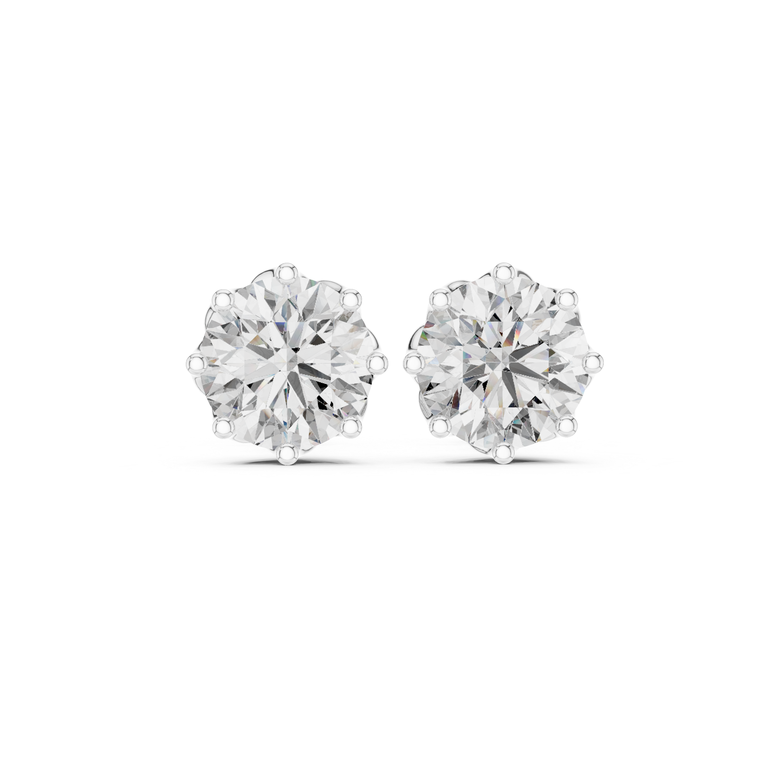 4.00ct Lab-Diamond Stud Earrings in 14k Gold