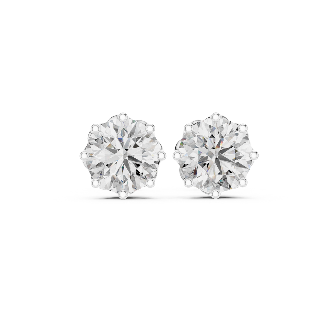 4.00ct Lab-Diamond Stud Earrings in 14k Gold