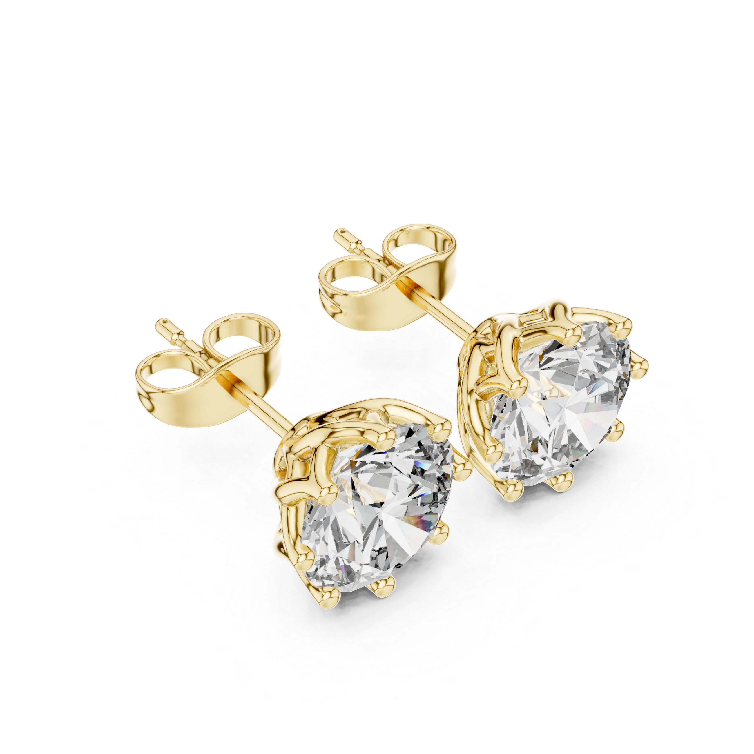 4.00ct Lab-Diamond Stud Earrings in 14k Gold