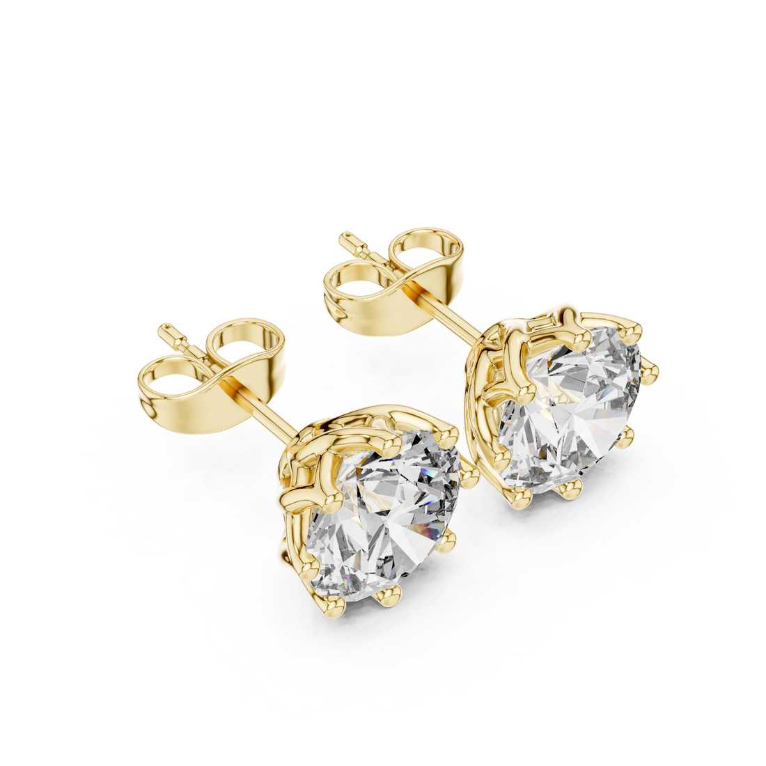 4.00ct Lab-Diamond Stud Earrings in 14k Gold