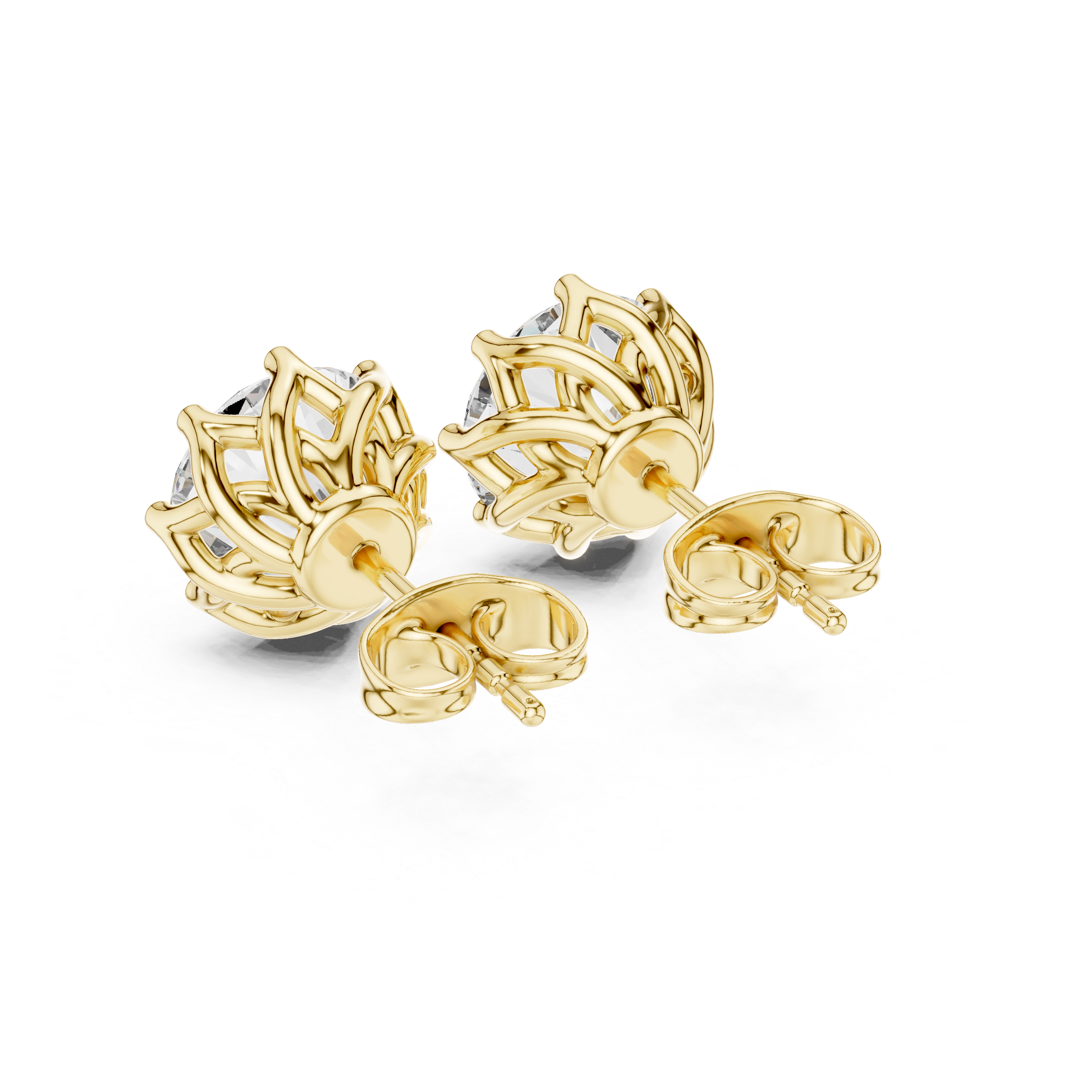 4.00ct Lab-Diamond Stud Earrings in 14k Gold