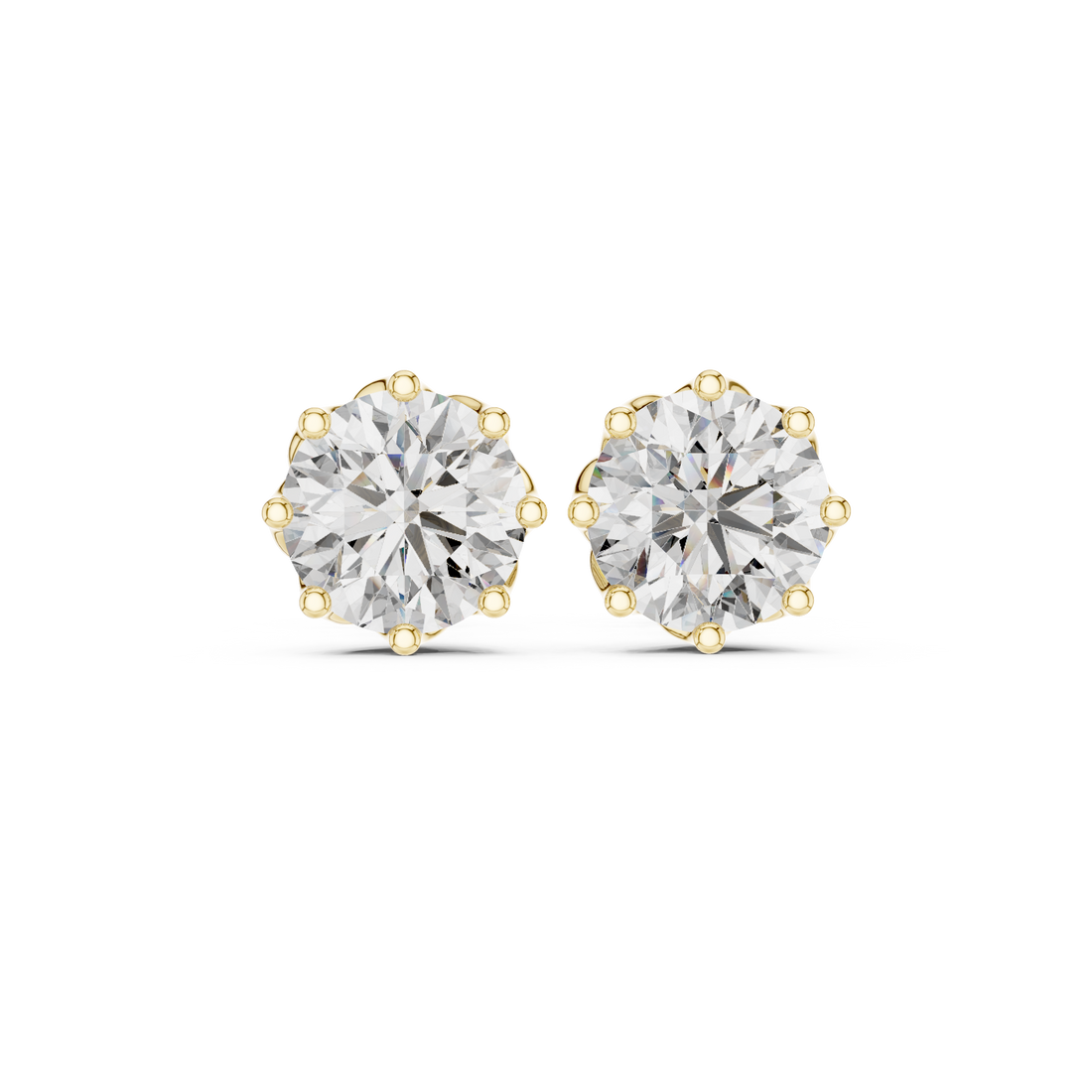 4.00ct Lab-Diamond Stud Earrings in 14k Gold