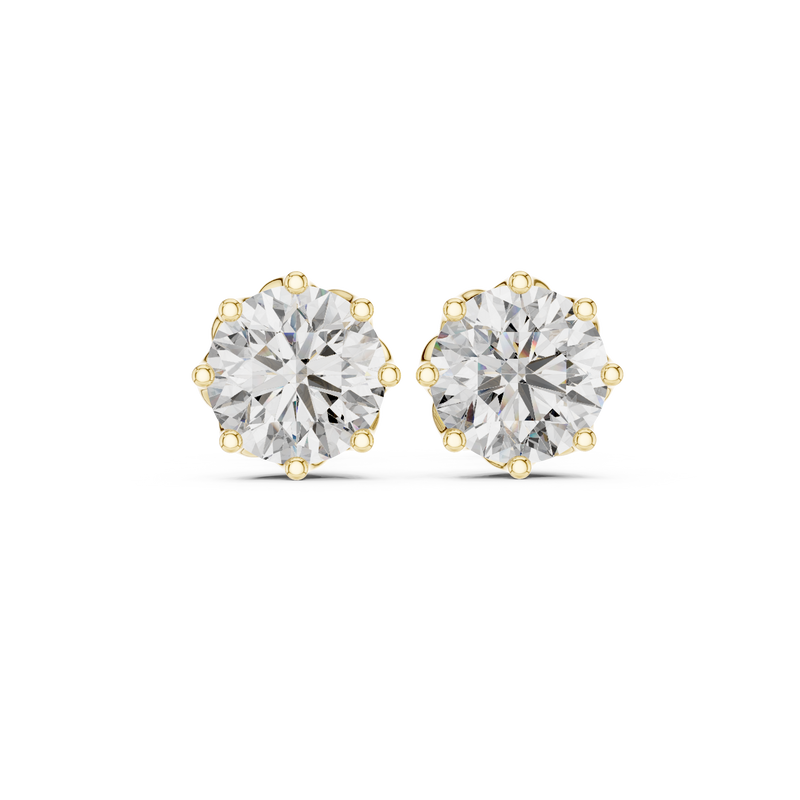 4.00ct Lab-Diamond Stud Earrings in 14k Gold