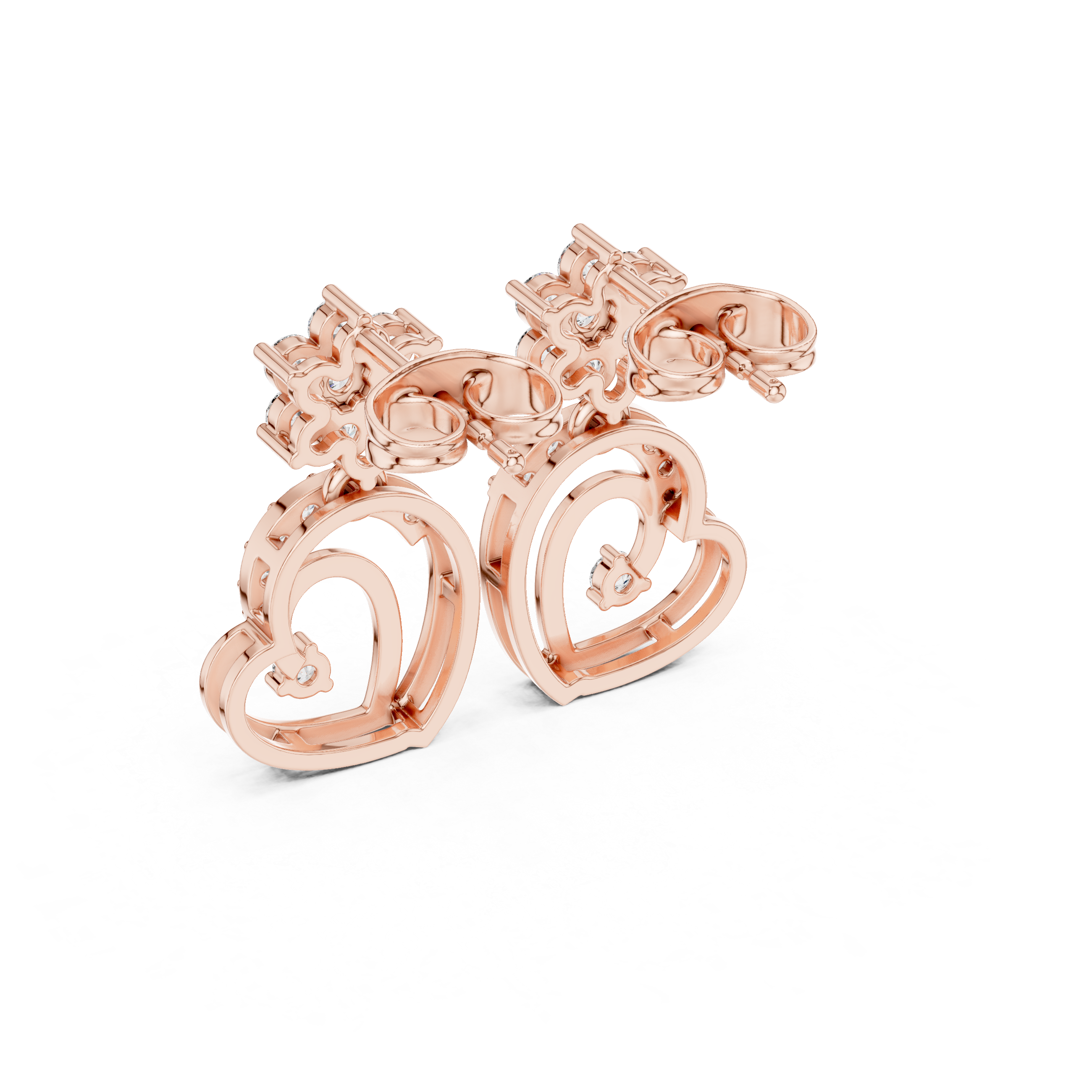 0.612 CT Lab Diamond Round-Cut Drop Earring