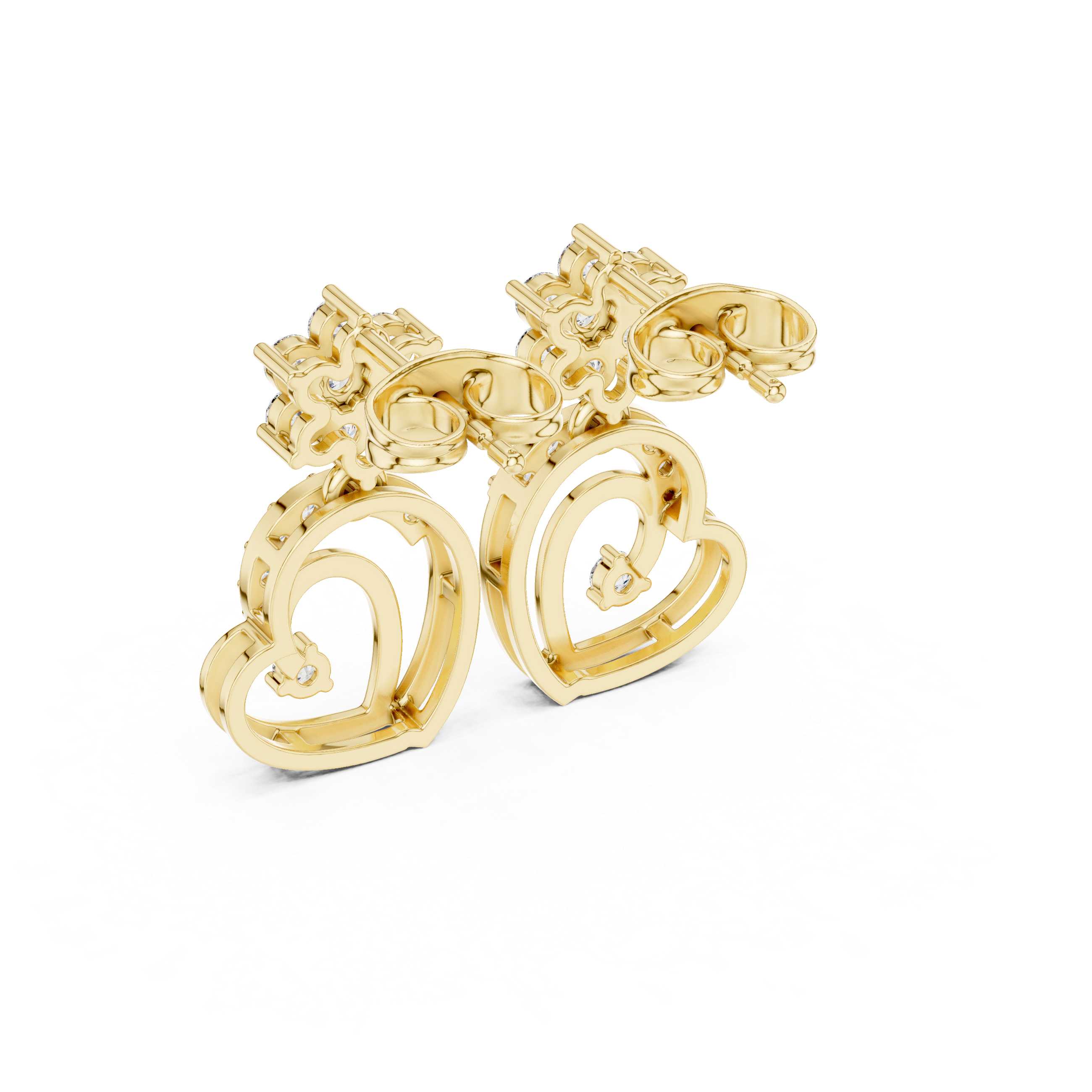 0.612 CT Lab Diamond Round-Cut Drop Earring