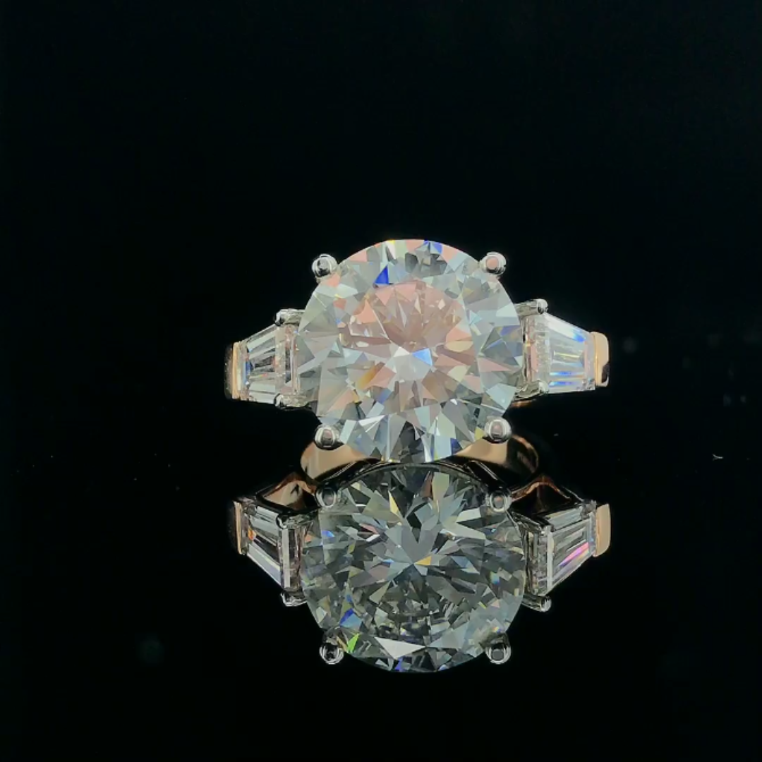 Dazzling 6.89 Ct Lab Grown Diamond Ring – 14K Rose Gold Magic