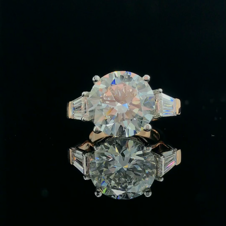 Dazzling 6.89 Ct Lab Grown Diamond Ring – 14K Rose Gold Magic