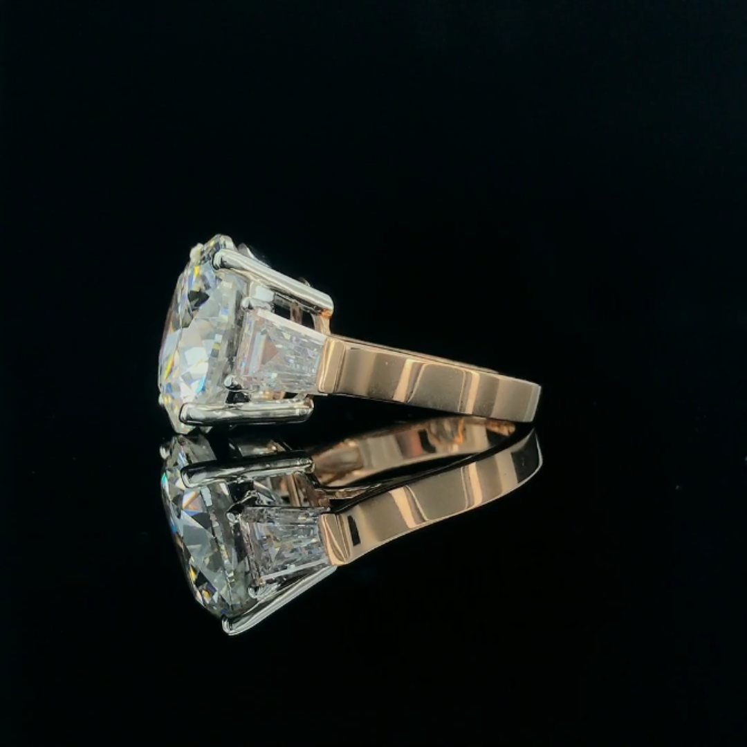 Dazzling 6.89 Ct Lab Grown Diamond Ring – 14K Rose Gold Magic