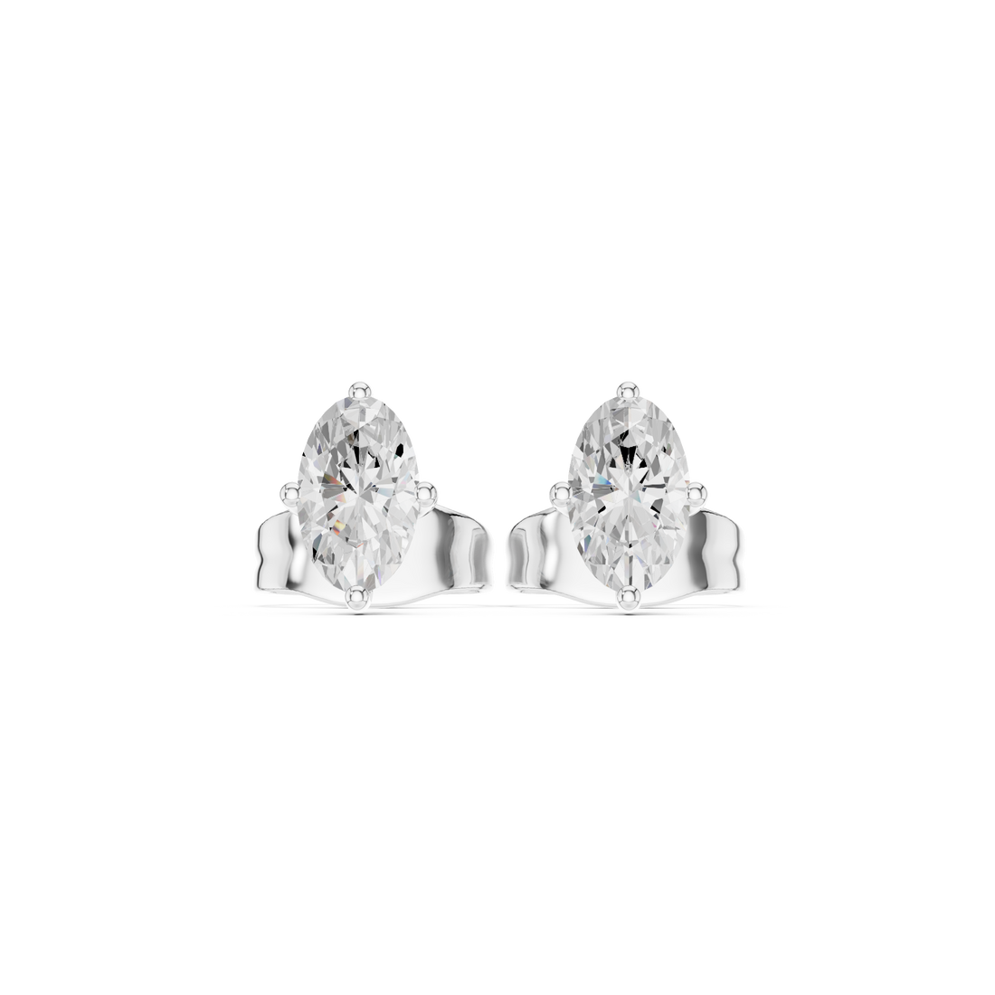 0.50 CT Lab Diamond Oval-Cut Solitaire Studs