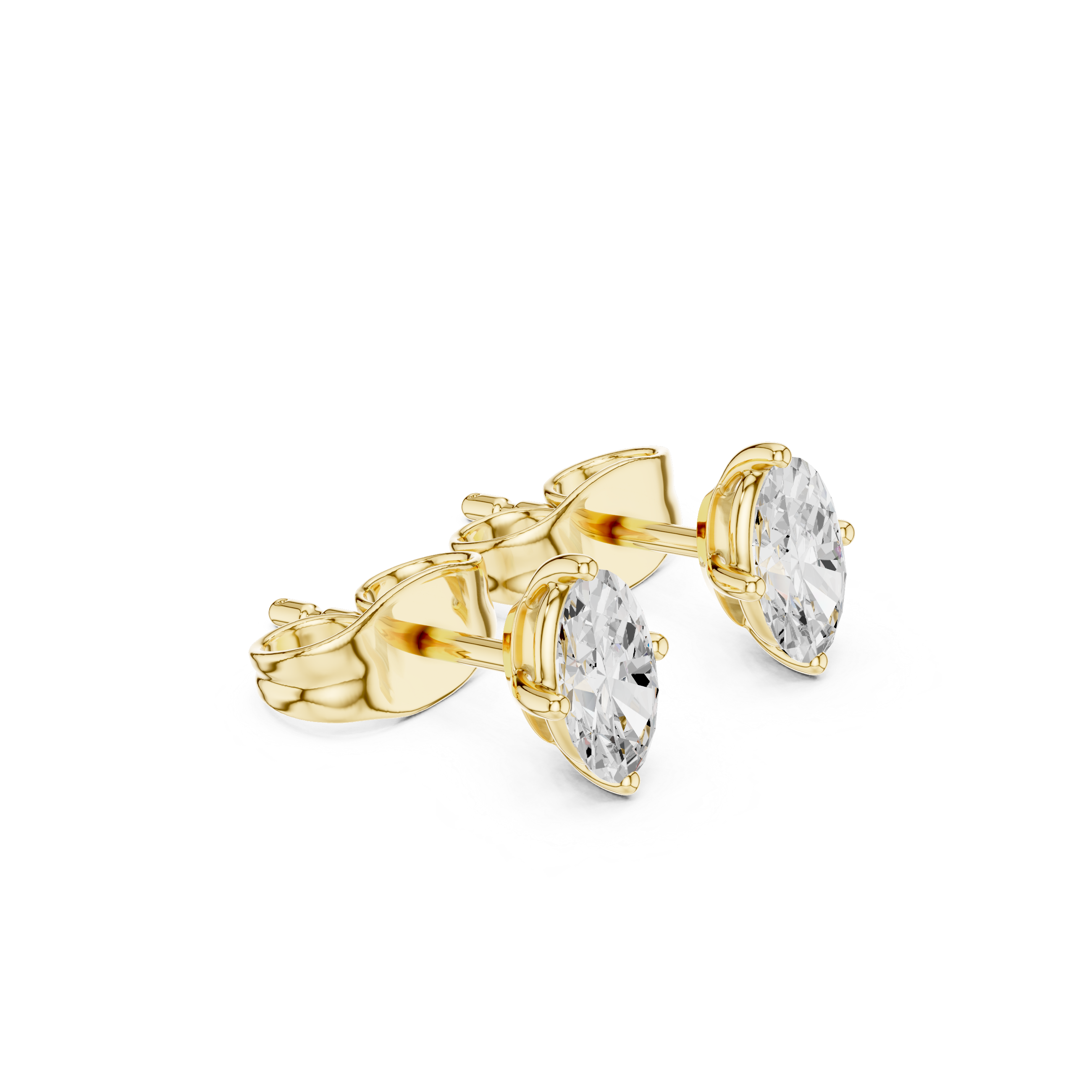 0.50 CT Lab Diamond Oval-Cut Solitaire Studs