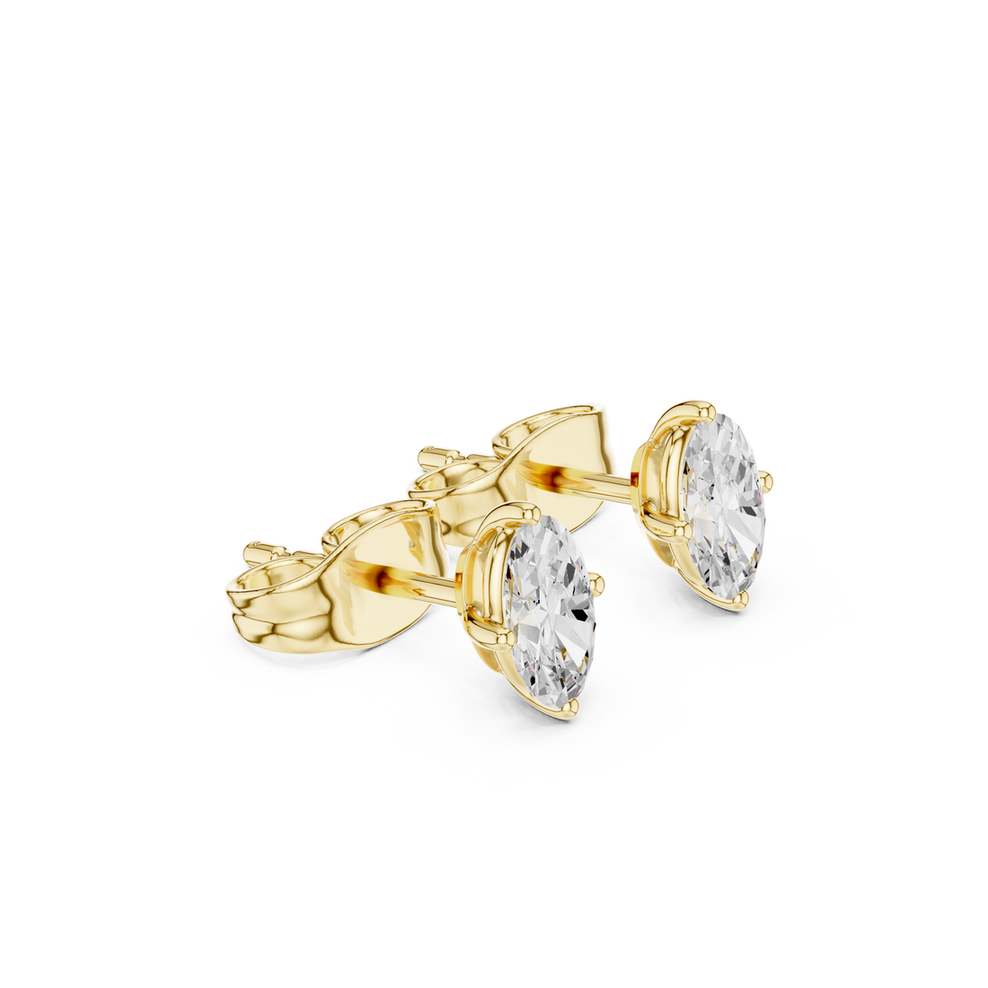 0.50 CT Lab Diamond Oval-Cut Solitaire Studs